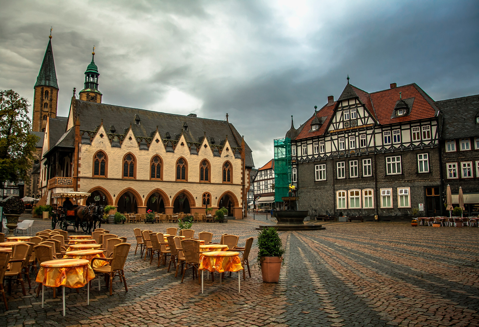 Goslar is a historic town in Lower Saxony, Germany. It is the administrative center of the district of Goslar and located on the northwestern slopes of the Harz mountain range.