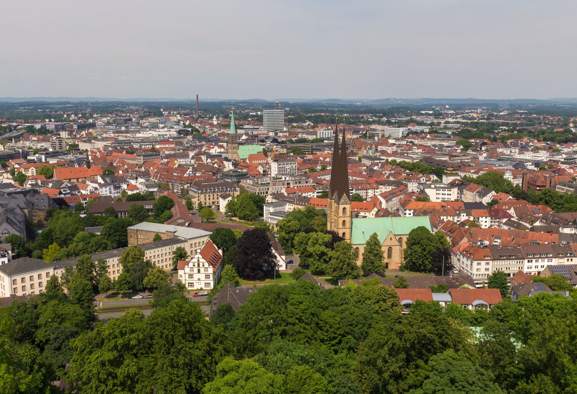 bielefeld cityscape germany from above; Shutterstock ID 1099671467