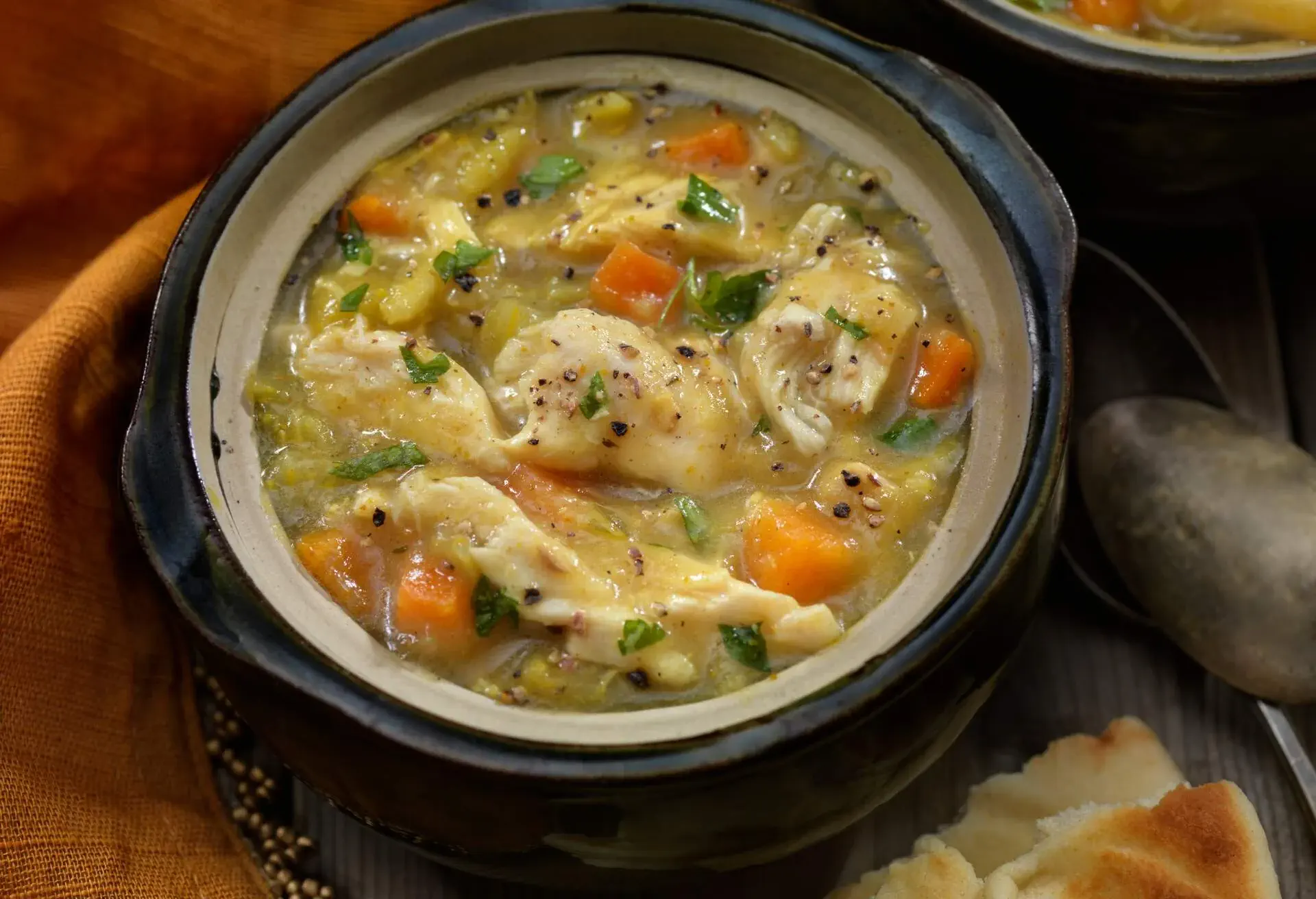 Mulligatawny Soup with Naan 