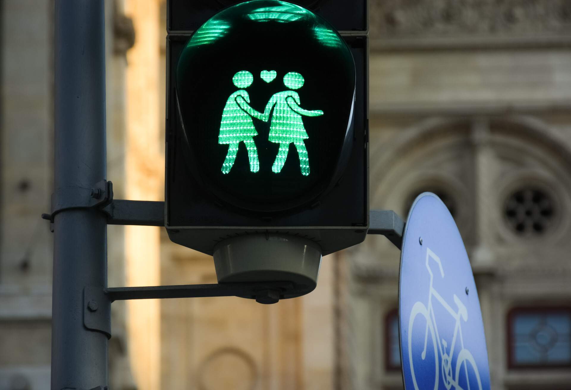 Lesbian green traffic light
