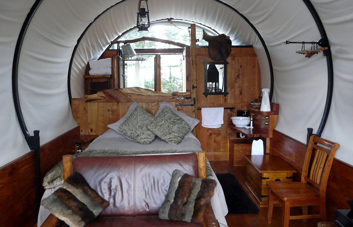 Glamping in den Wagonstays, Neuseeland