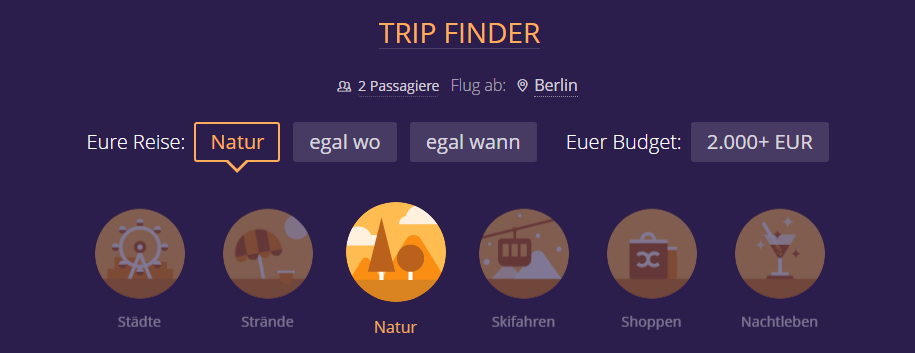 Billige Flüge egal wohin findest du mit dem Trip Finder von momondo