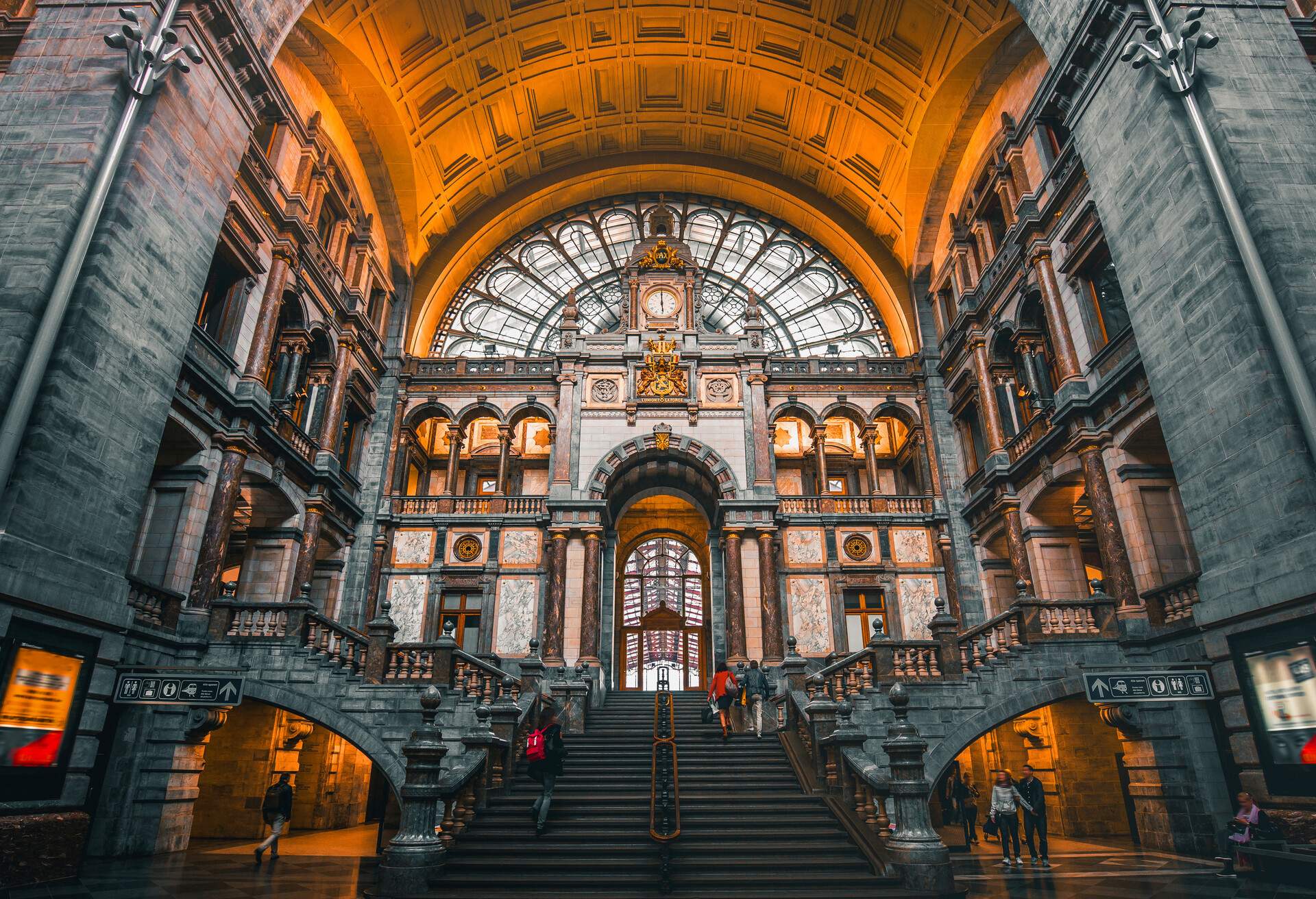 Antwerp train station Belgium