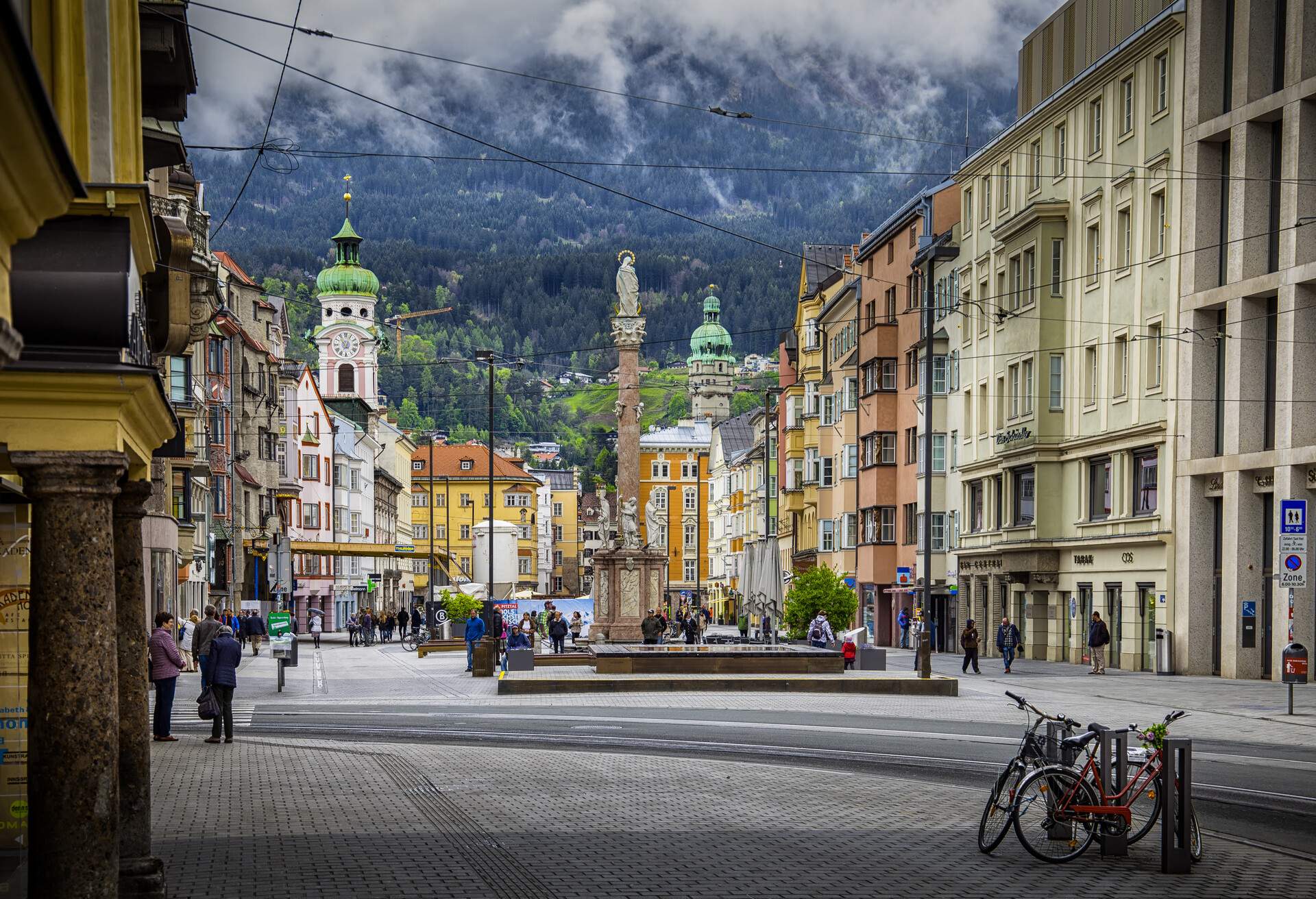 Market square of Old town of Innsbruck, Austria 