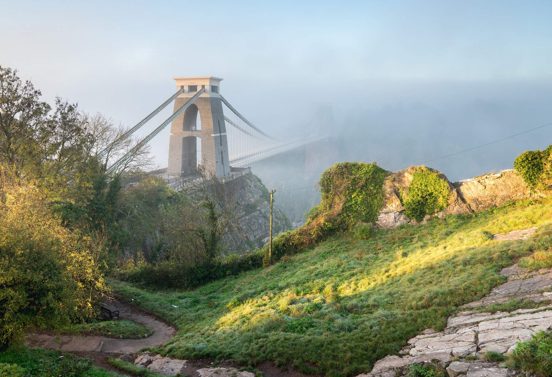 The Clifton Suspension Bridge in Clifton, Bristol, UK. 