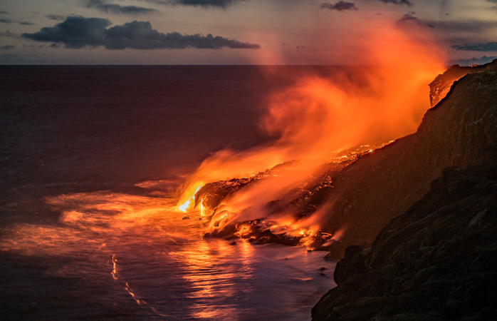  Big Island in Hawaii ist ein – im wahrsten Sinn des Wortes – ein Land aus Feuer und Wasser 