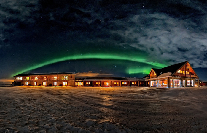 Die Nordlichter über dem Hotel Rangá.