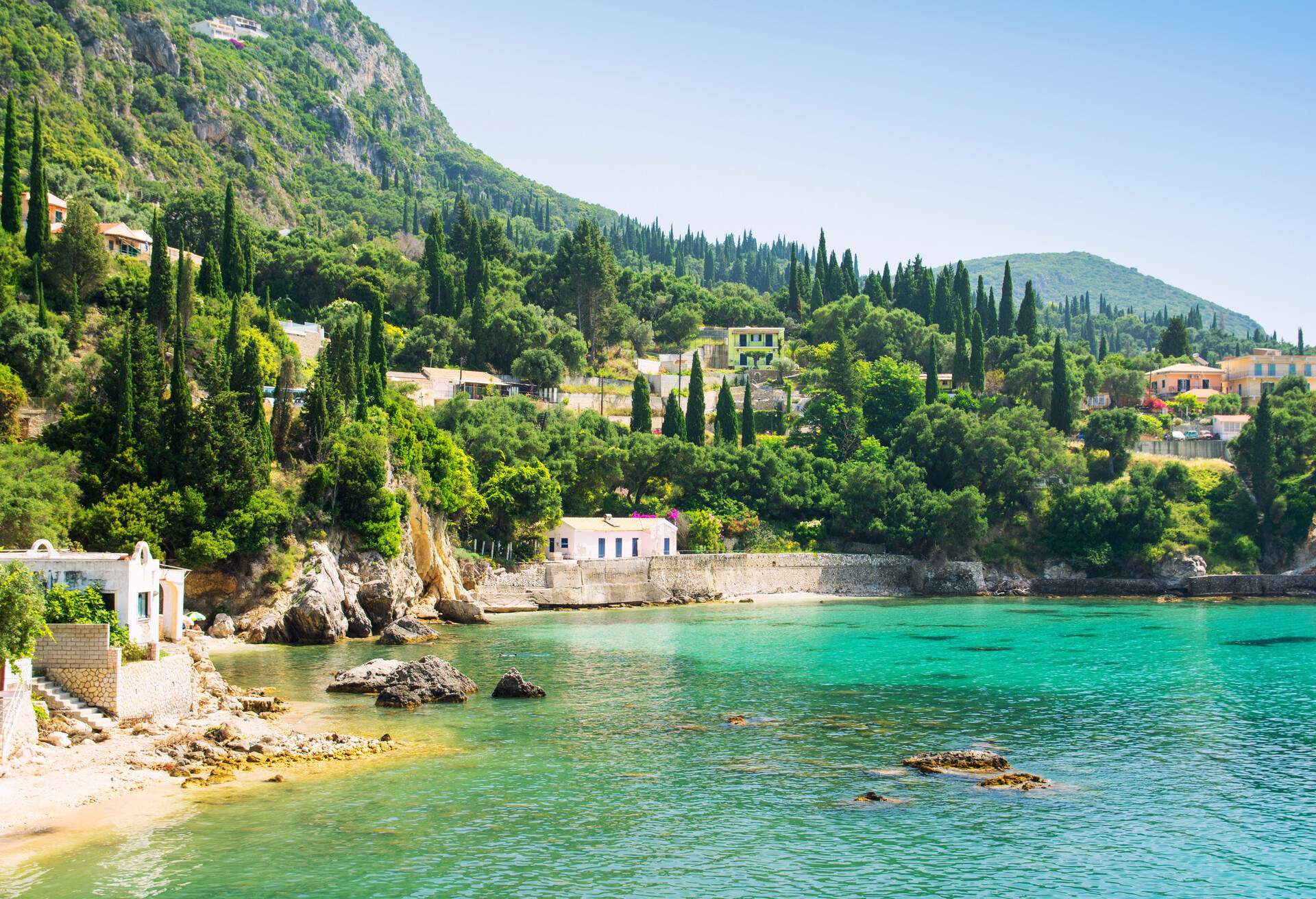 Amazing view on Corfu island in Greece