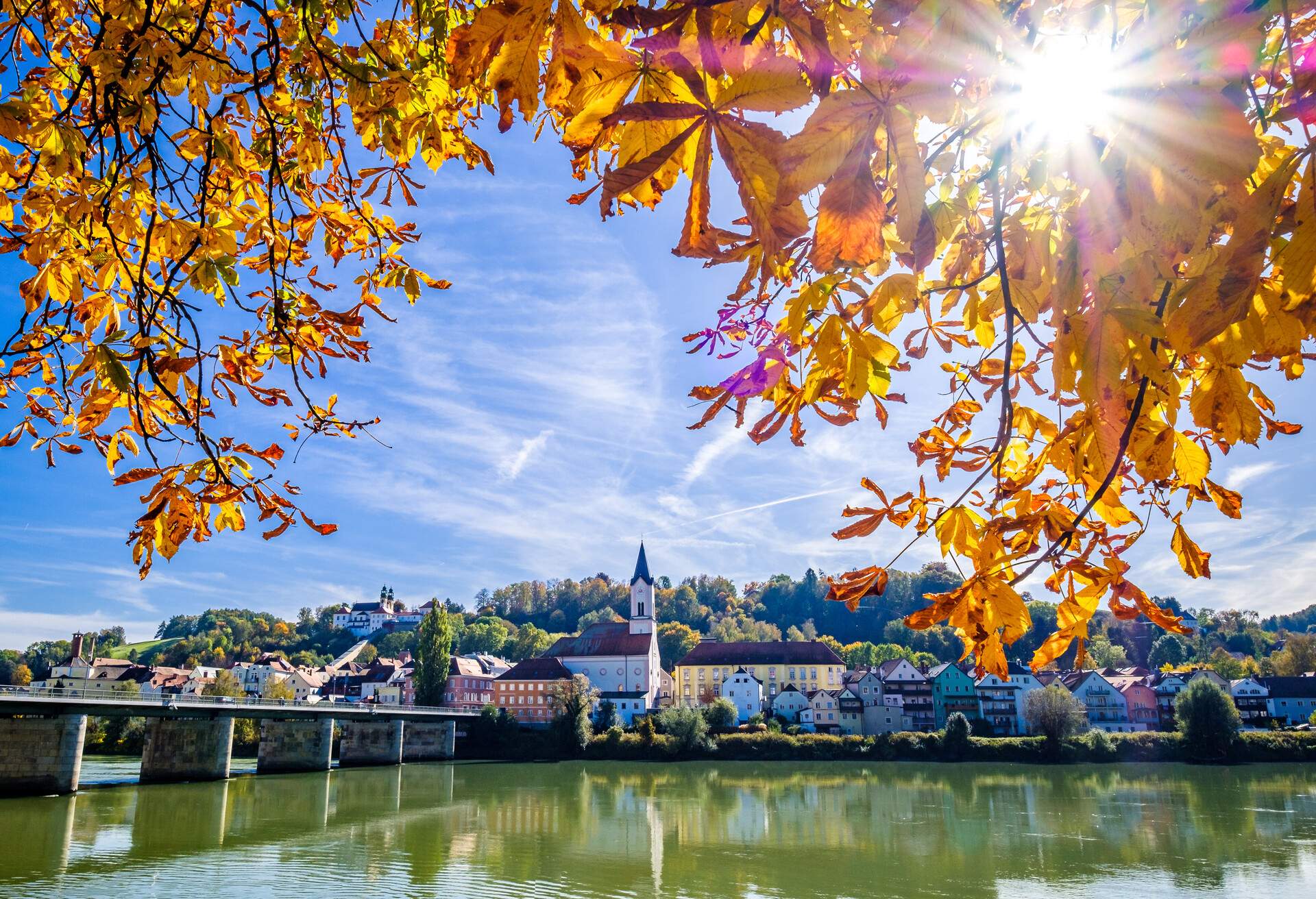 old town of the famous bavarian village passau