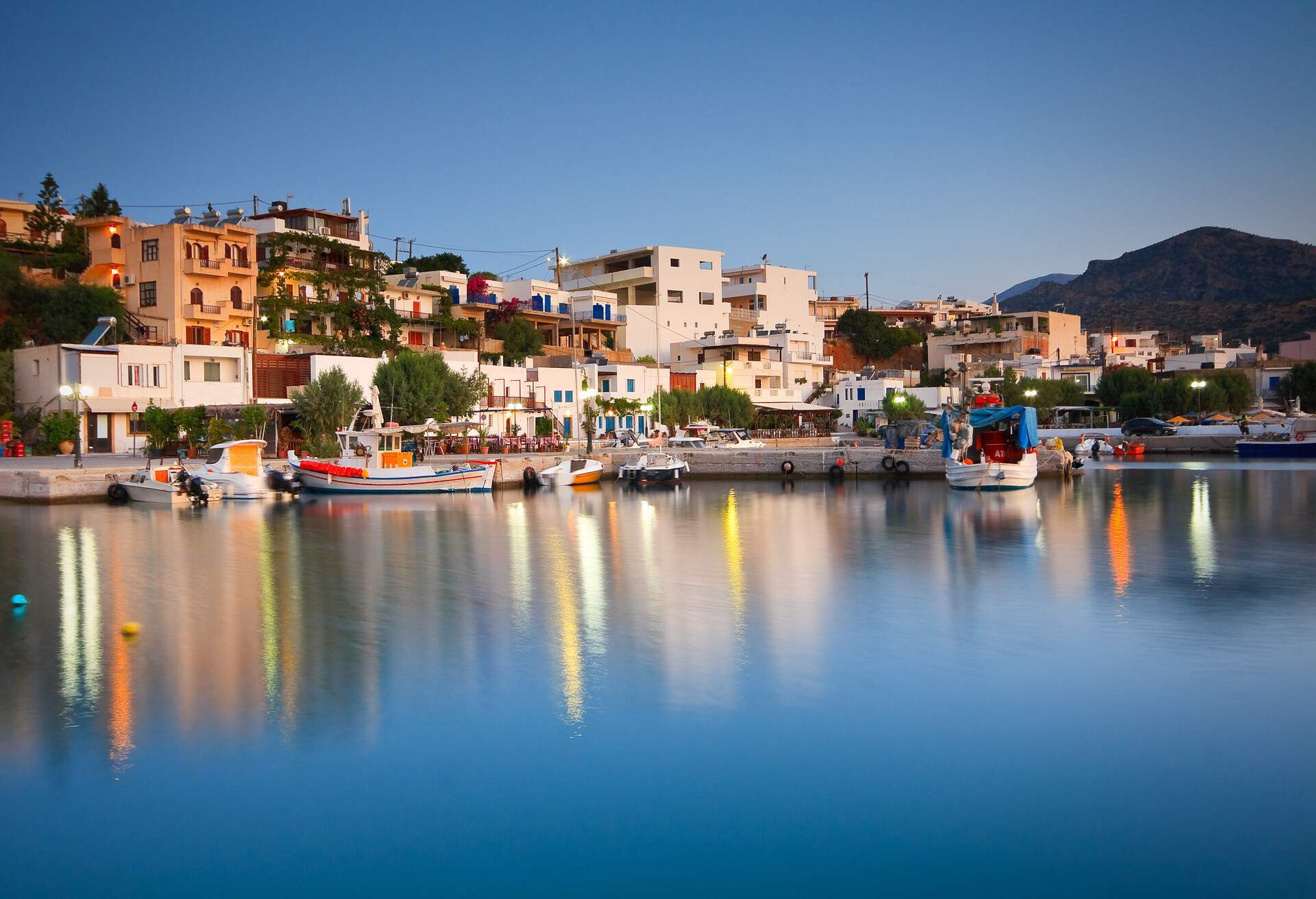 Harbour in Makri Gialos village in southern Crete.; Shutterstock ID 212340487