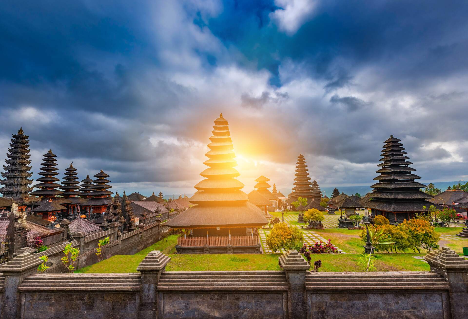 Pura Besakih temple at Bali, Indonesia; Shutterstock ID 1598468494