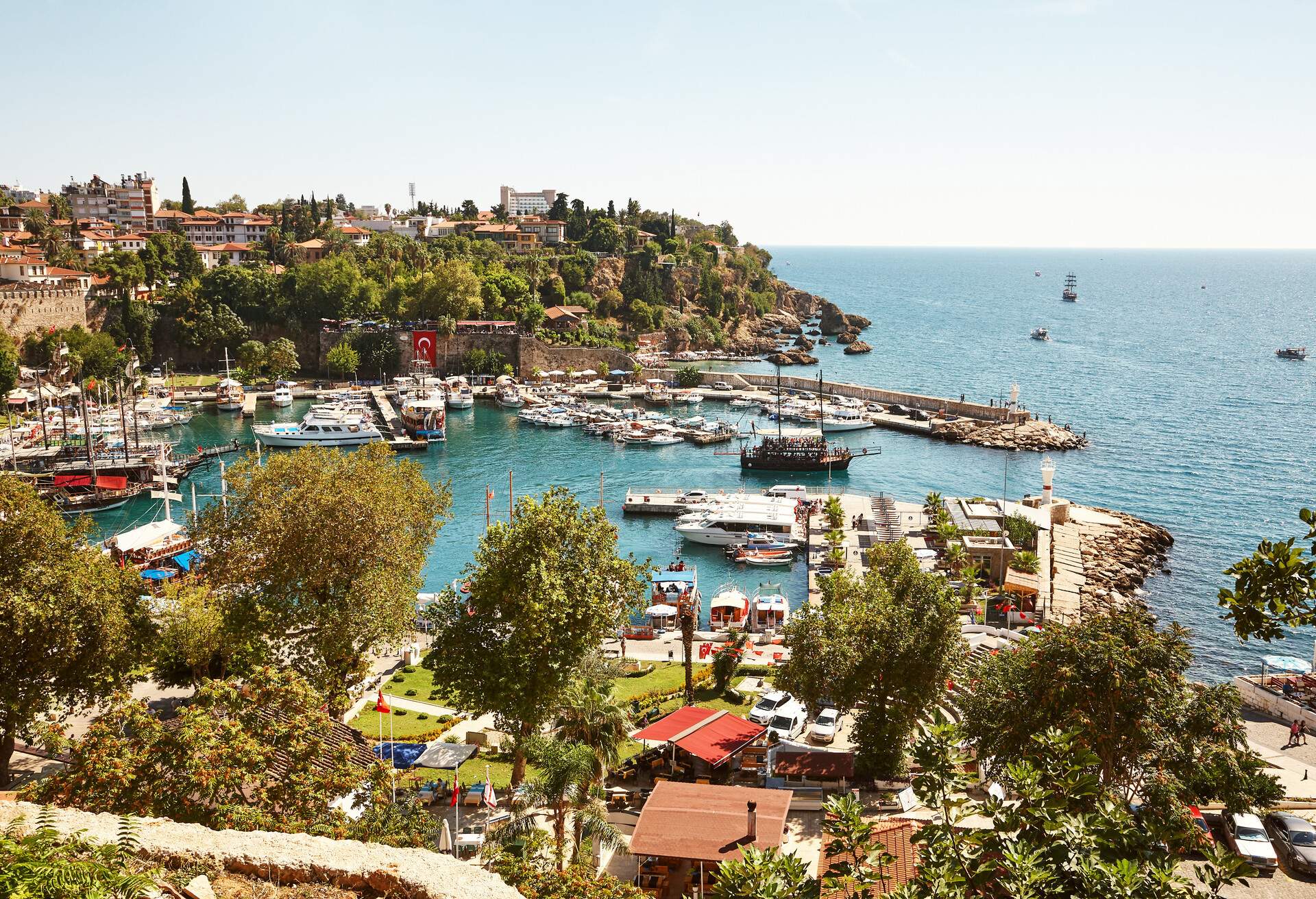 view of the old town Kaleici in Antalya, Turkey; Shutterstock ID 1350329402