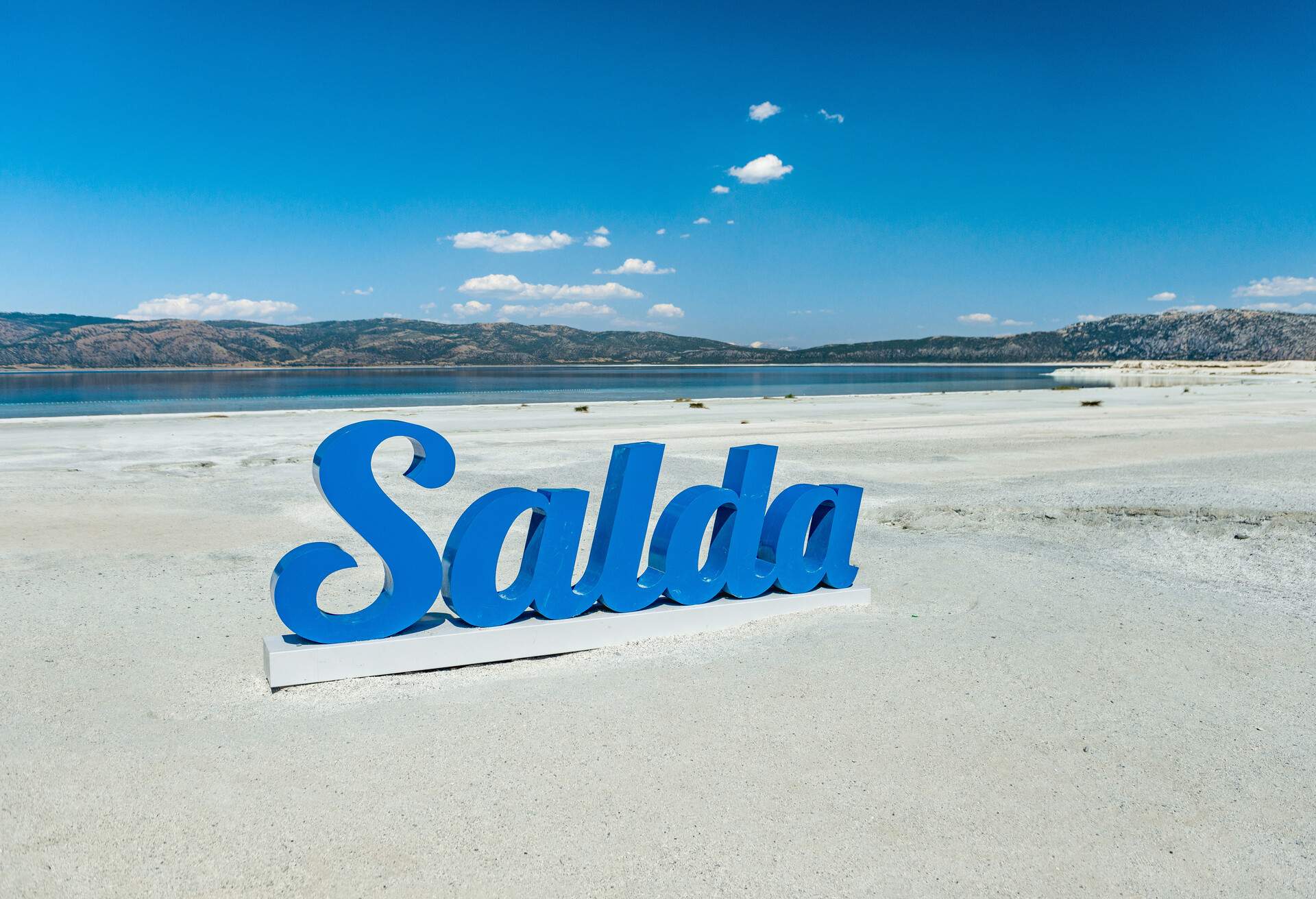 Salda Lake, Burdur, Turkey. Salda Lake became famous as Maldives of Turkey with white sand