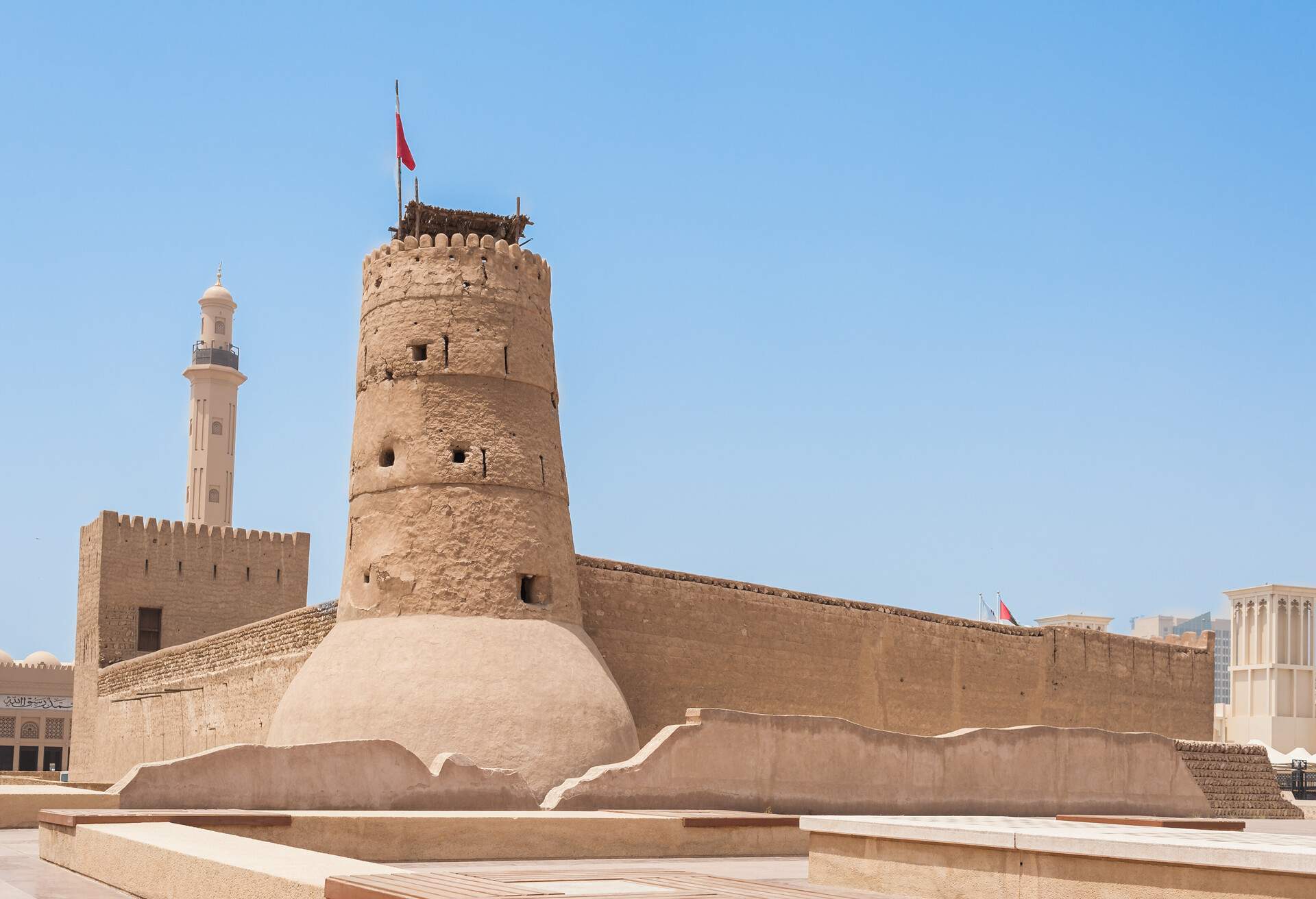 Al Fahidi Fort (1787), home to the Dubai Museum and city's oldest building. Dubai, Uae.