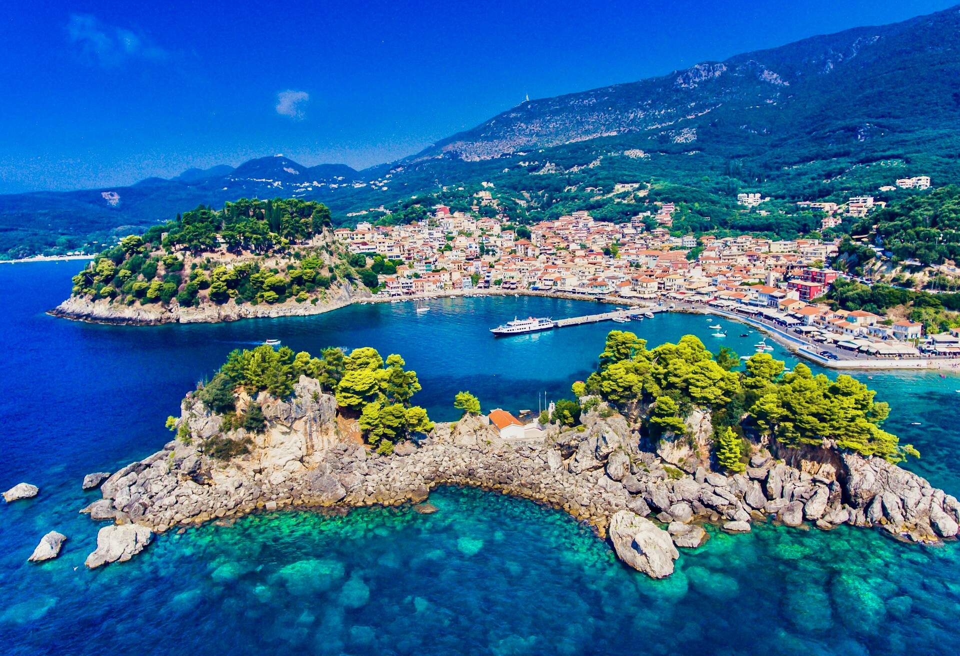 Parga Greece and Panagia Island aerial view. Important tourist destination on the east coast of Greece.; Shutterstock ID 479580466