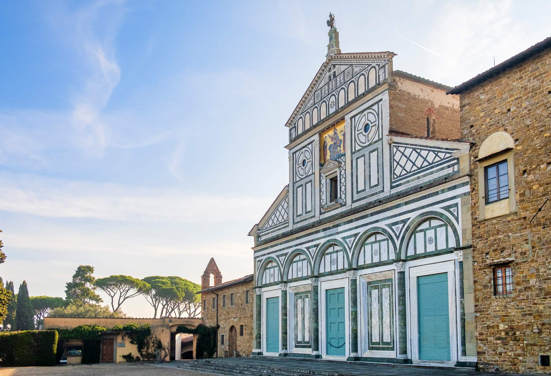 Church of San Miniato al Monte standing atop one of the highest points in Florence
