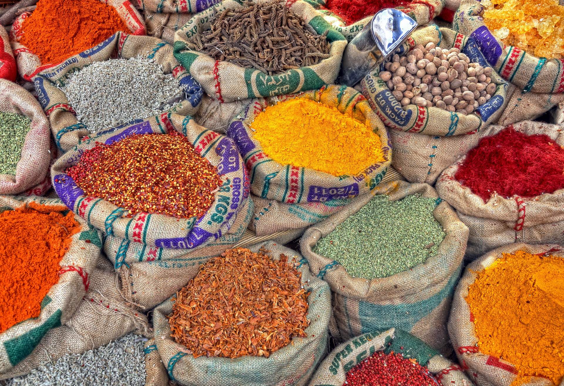 Arabian Spices at traditional arabian market