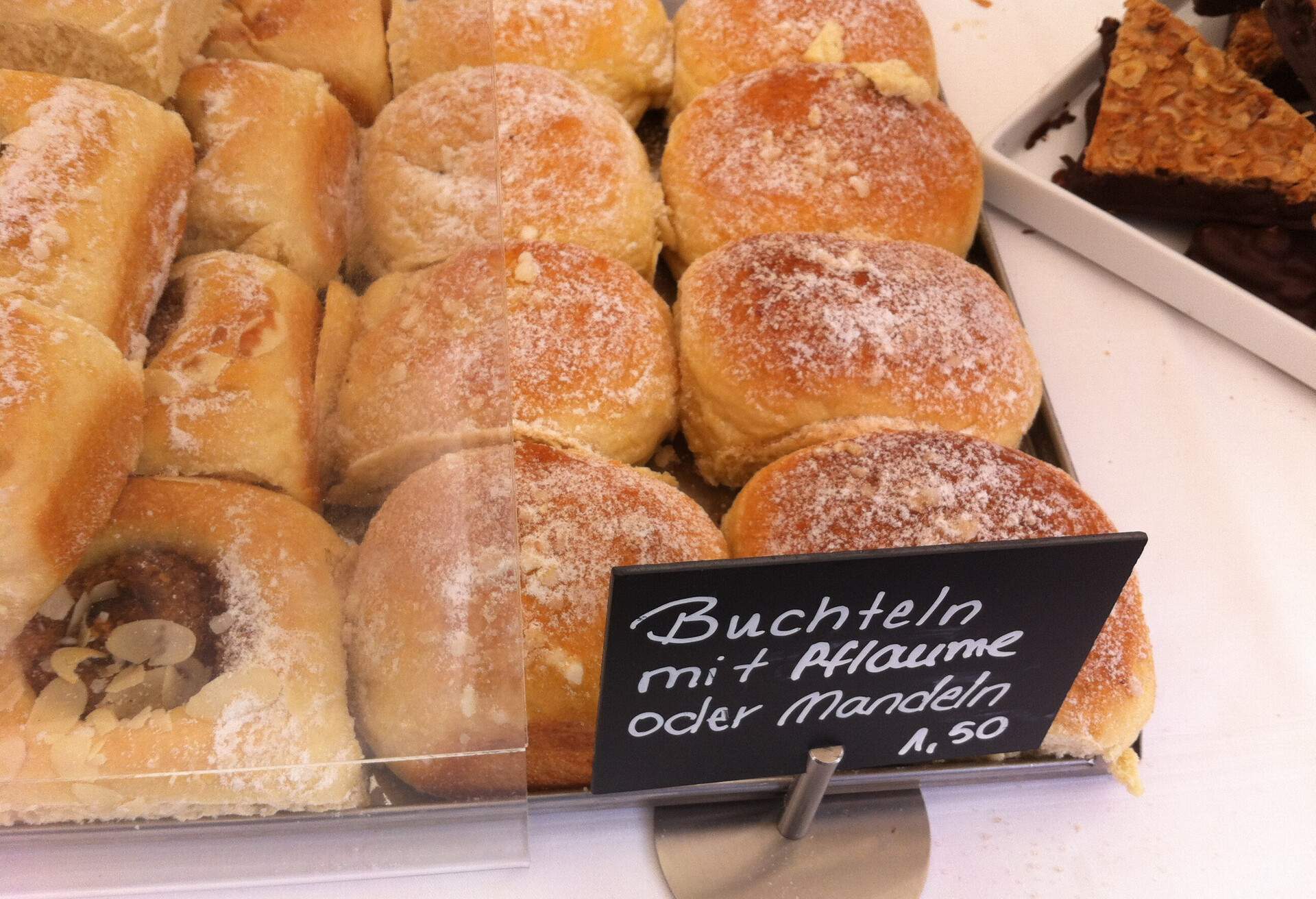 Traditional German Food on a Farmer's Market display in October 2014.
