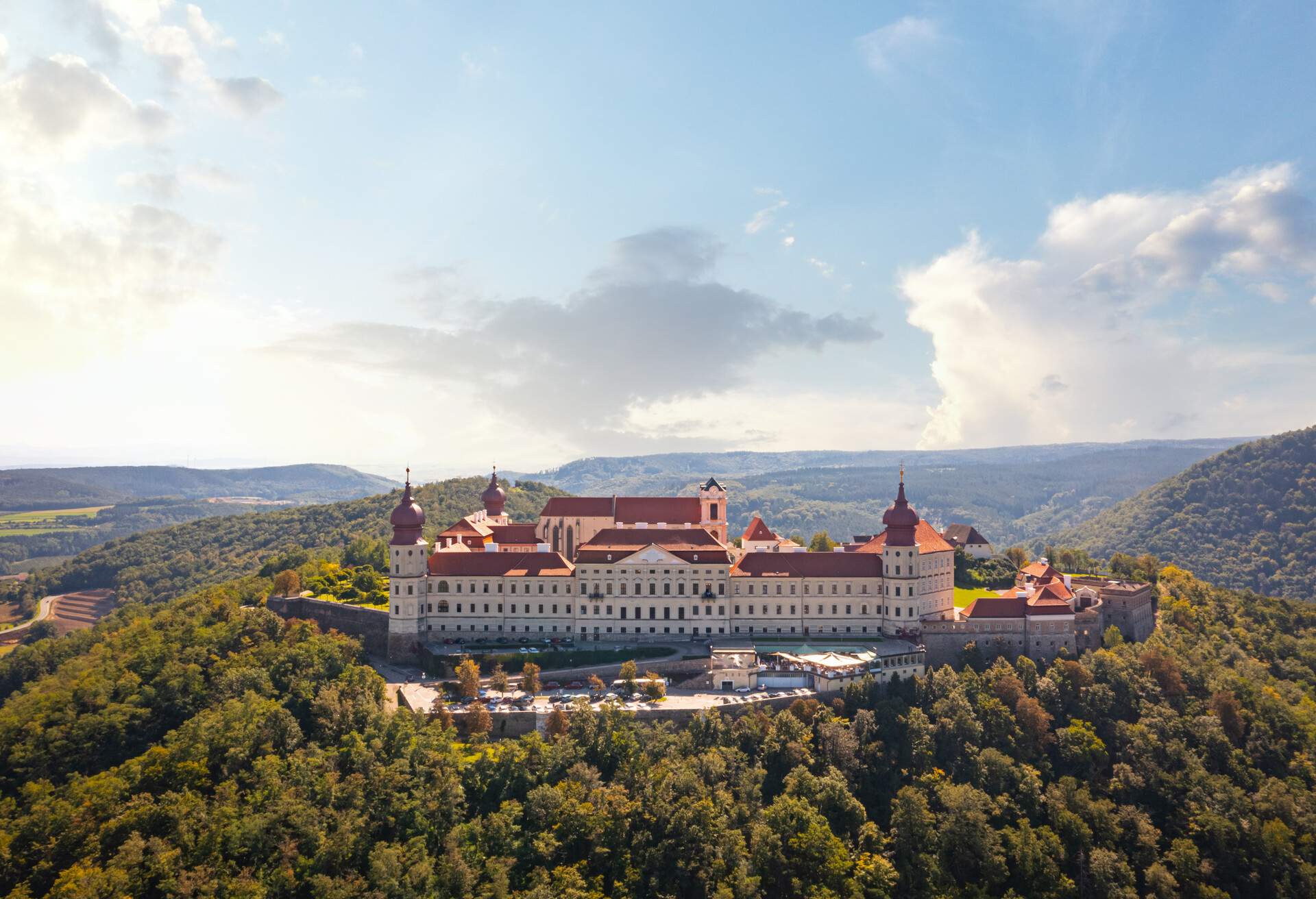 Gottweig Abbey in Wachau. Beautiful landmark in Lower Austria, Europe during summer.