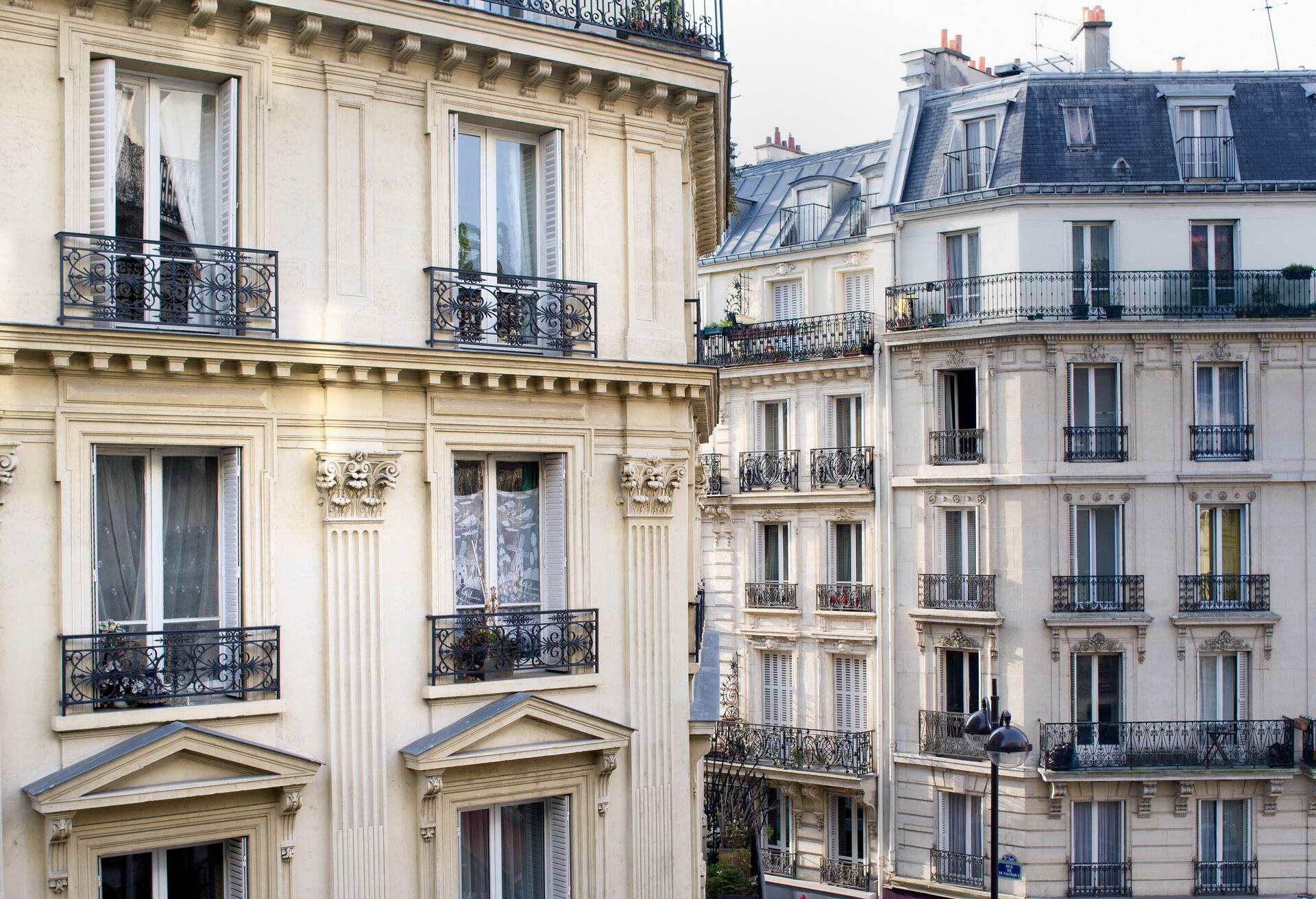 townhouses in Montmartre, Paris France