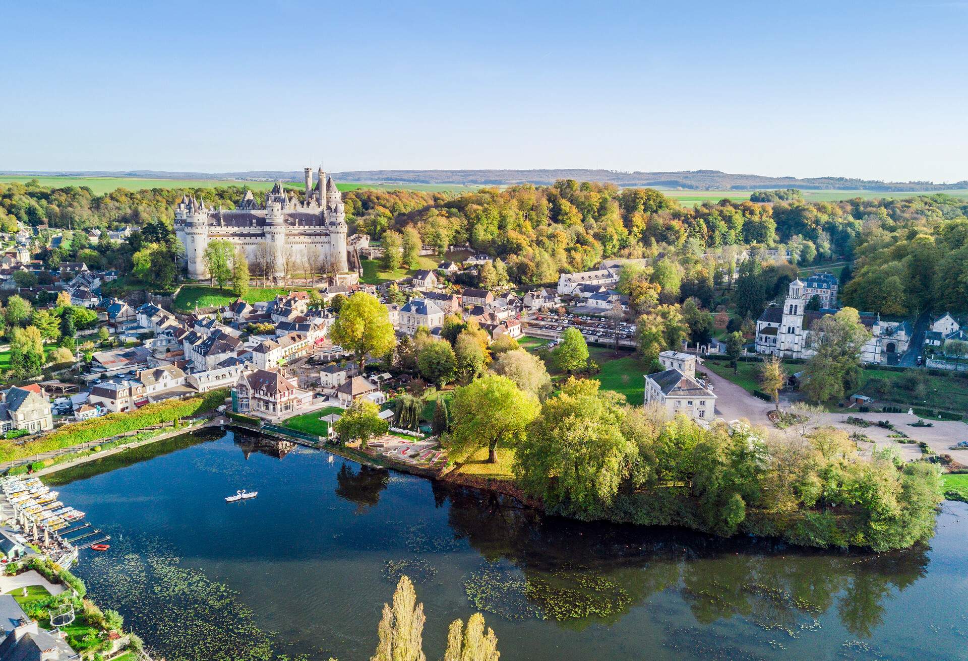 Amazing castle in Pierrefonds in natural surrounding, France