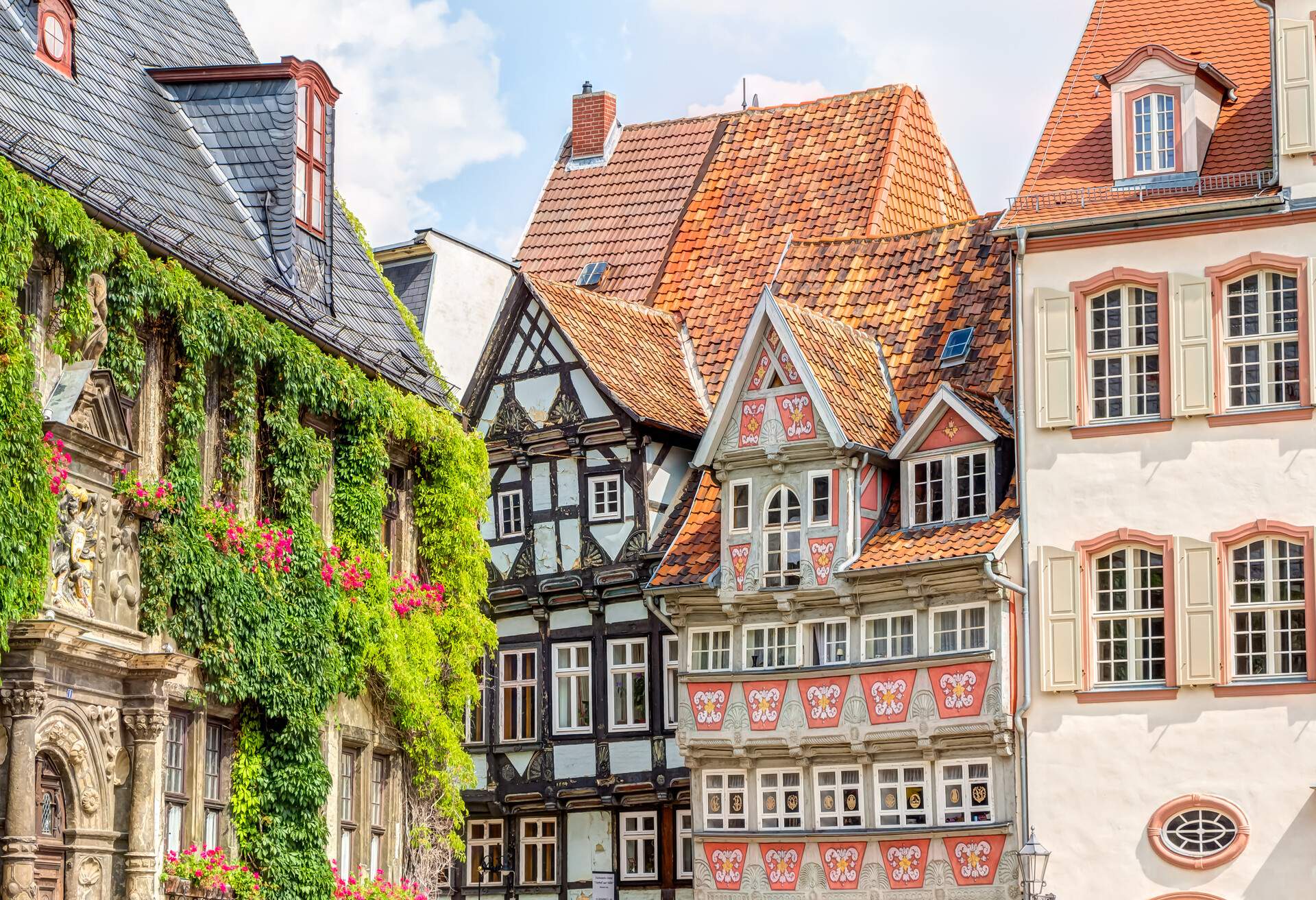 Timber framing houses Quedlinburg old town, Germany