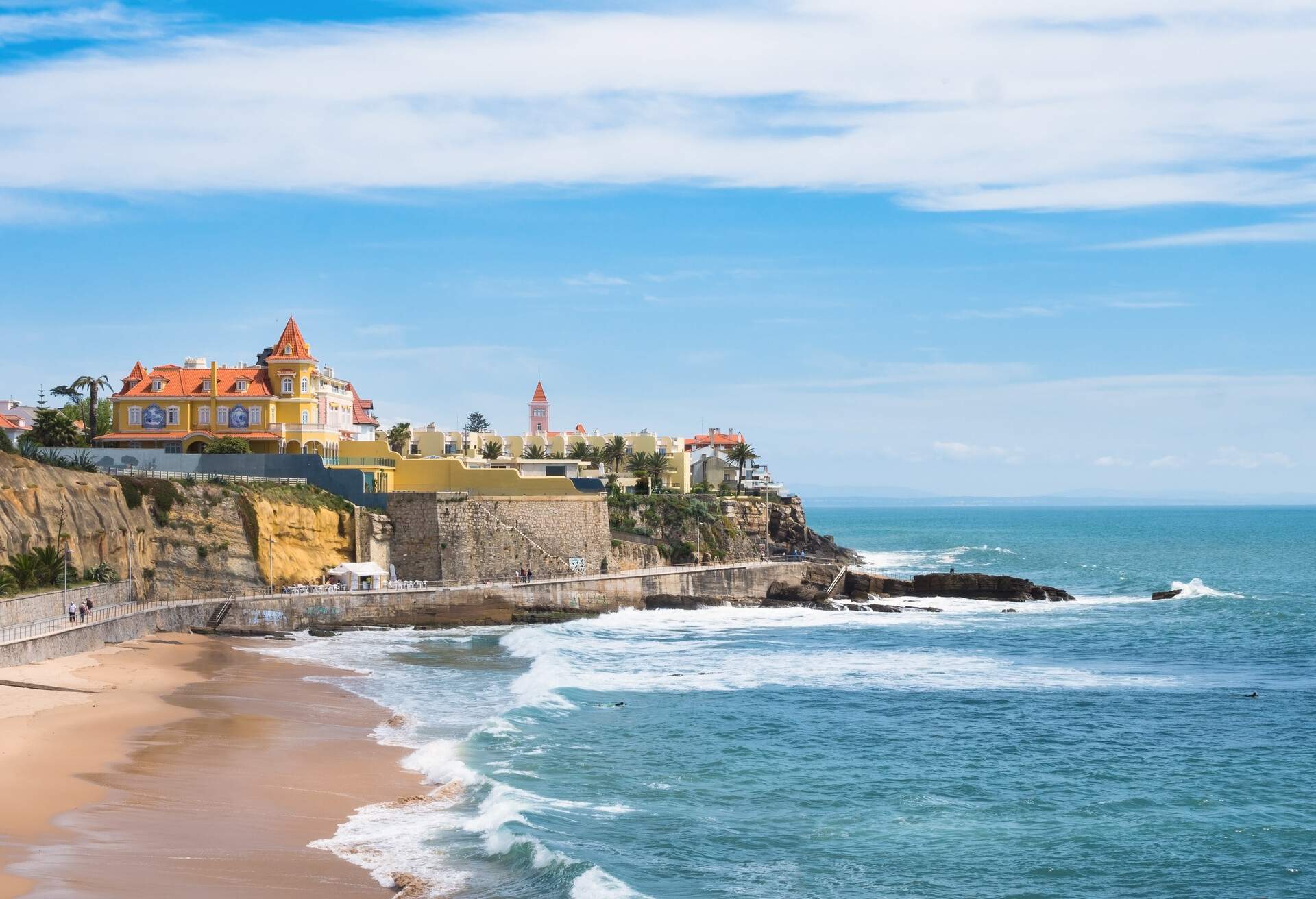 Estoril coastline near Lisbon in Portugal