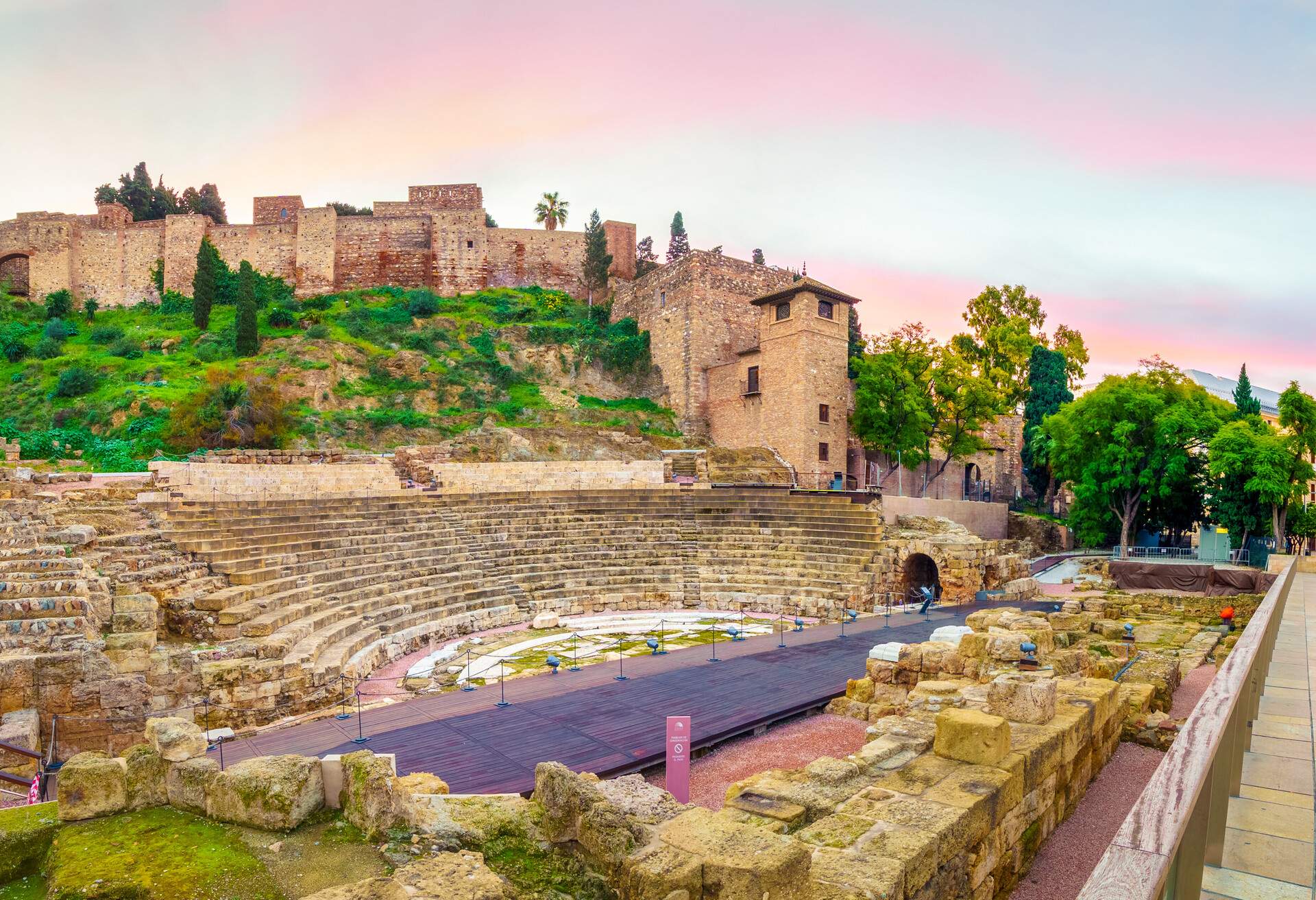 The Alcazaba of Malaga was build in the XI century and is a Moorish fortification with a roman theater adjacent to its walls.