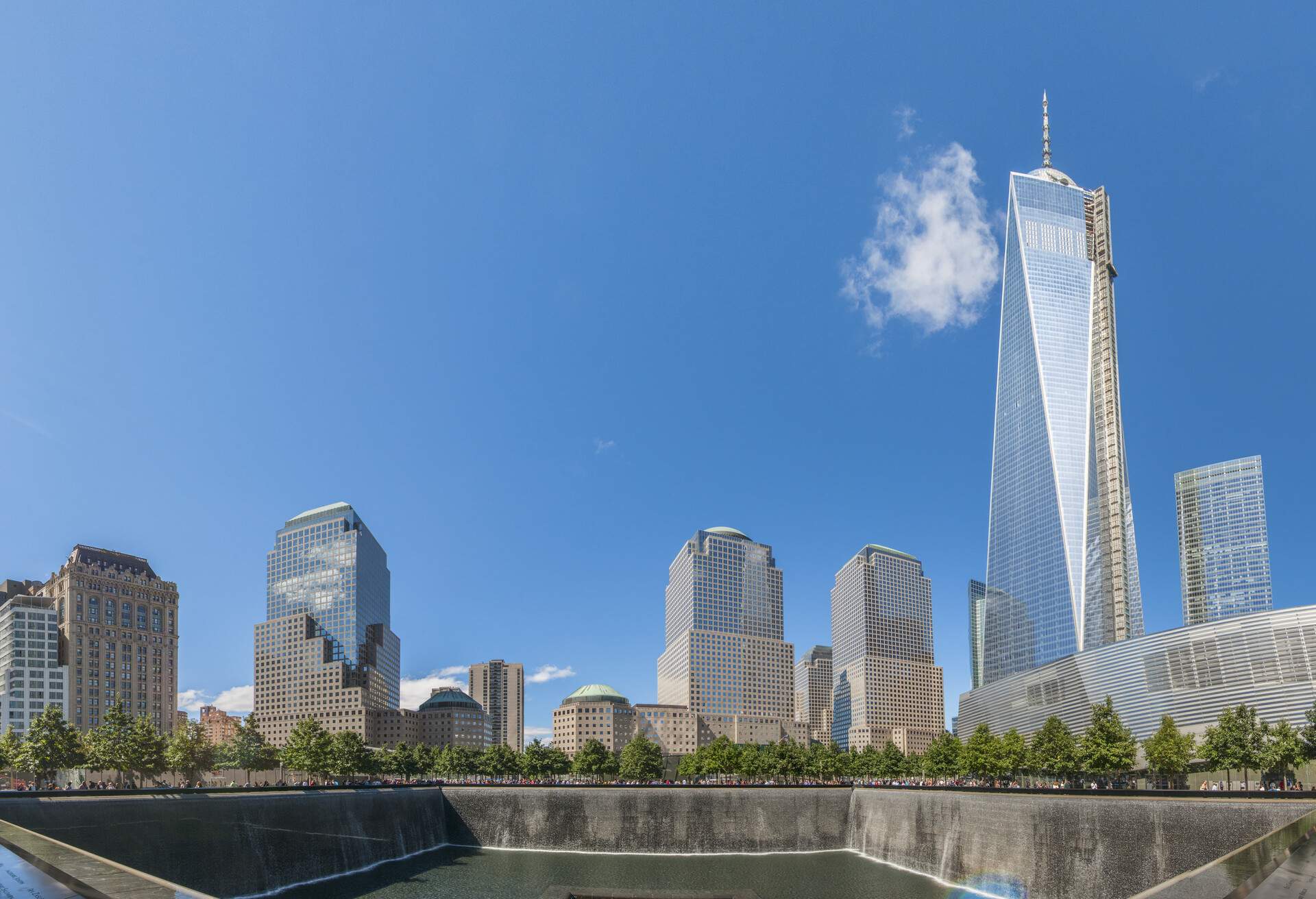 USA, New York, Manhattan . Ground Zero, September 11 Memorial, South Pool