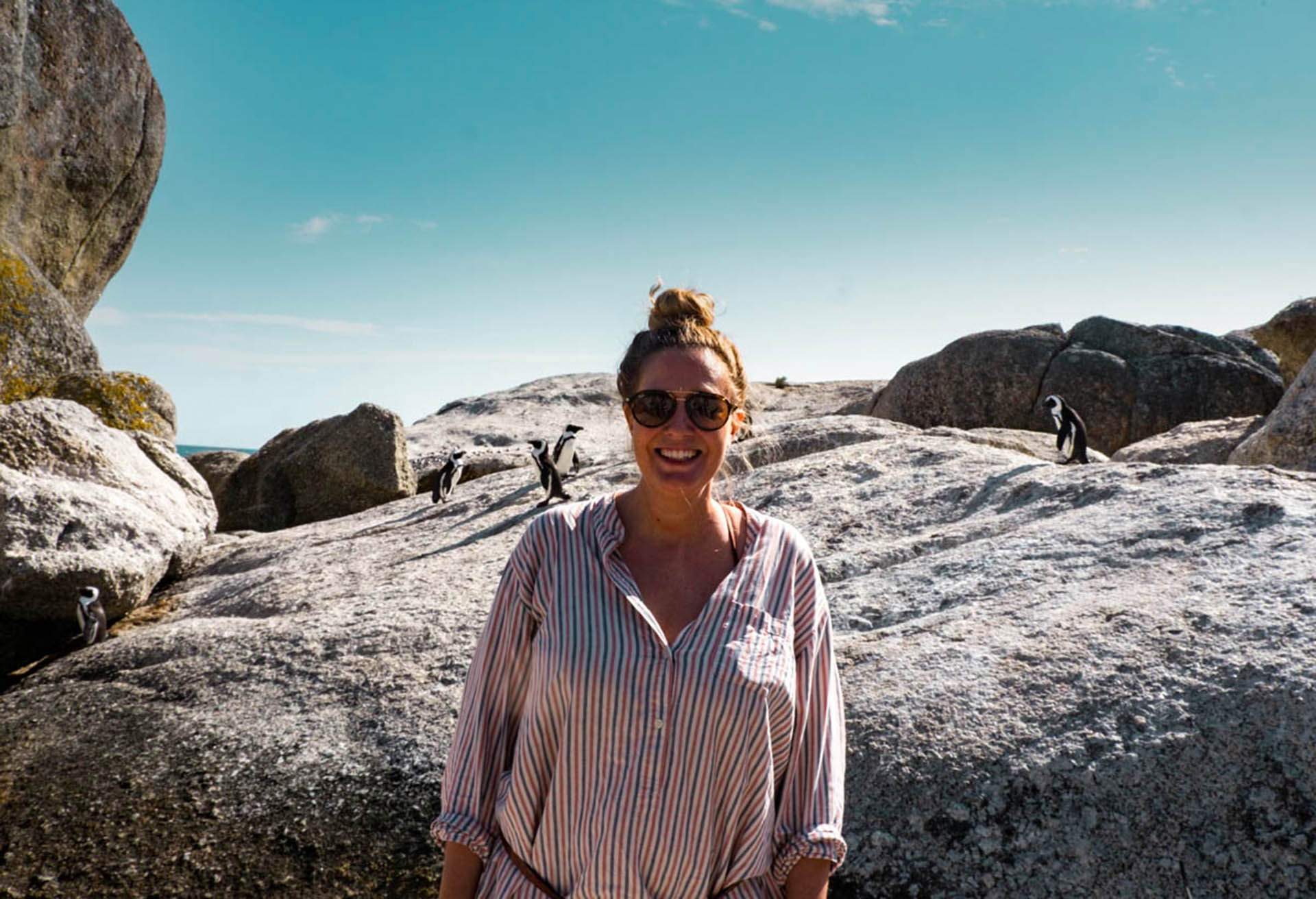 female solo travel cape town south african penguins