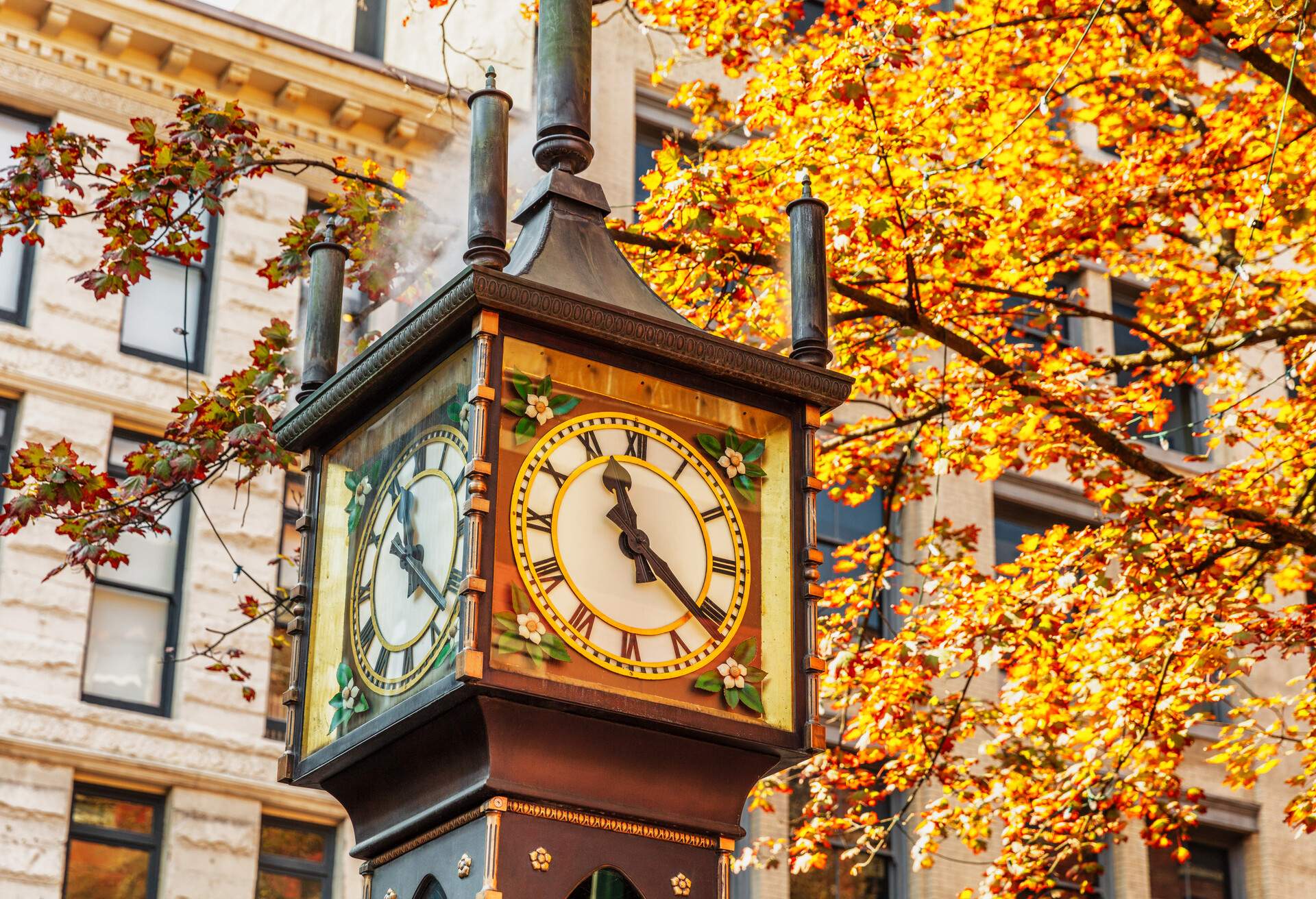 Steam Clock in Gastown District, Vancouver, BC British Columbia, Canada