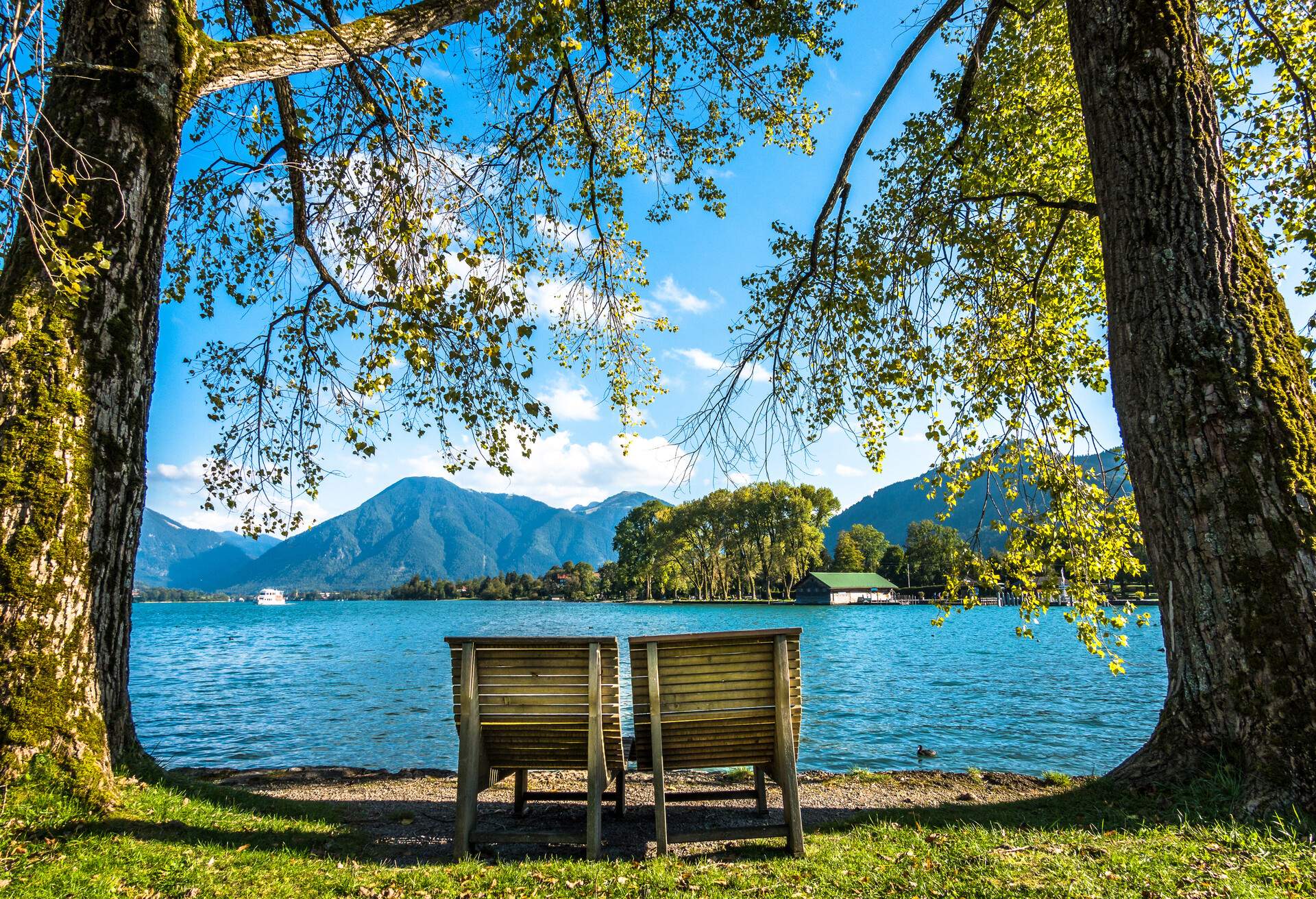 famous tegernsee lake in bavaria - germany 