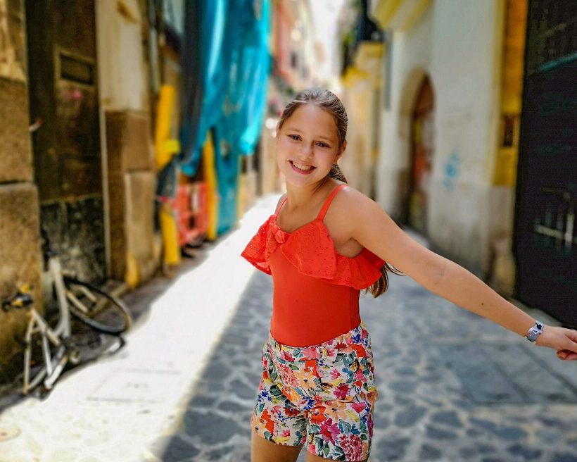 happy child in Mallorca