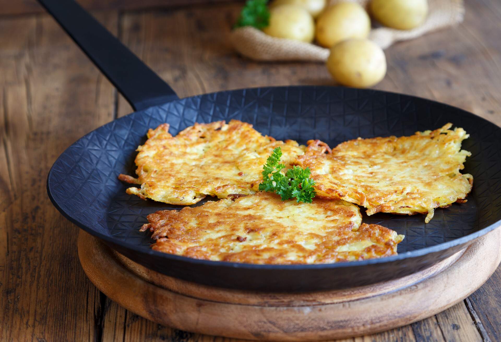 fresh homemade potato pancakes 