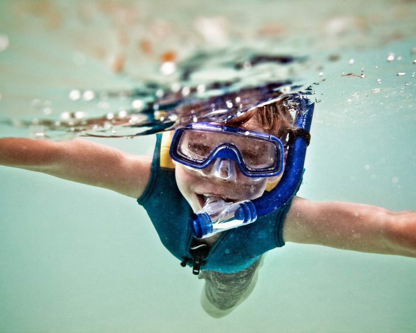 Child snorkelling