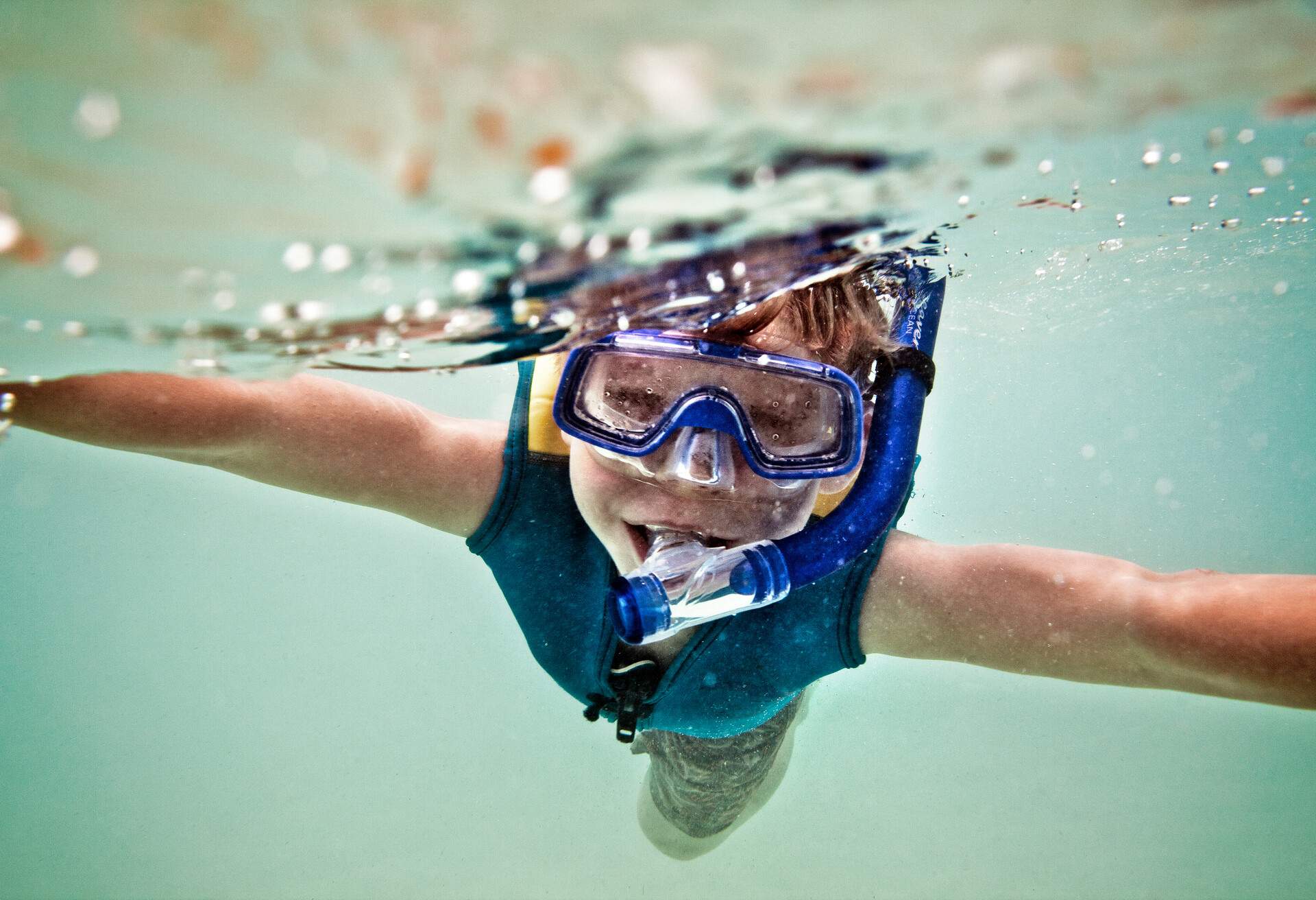 Child snorkelling