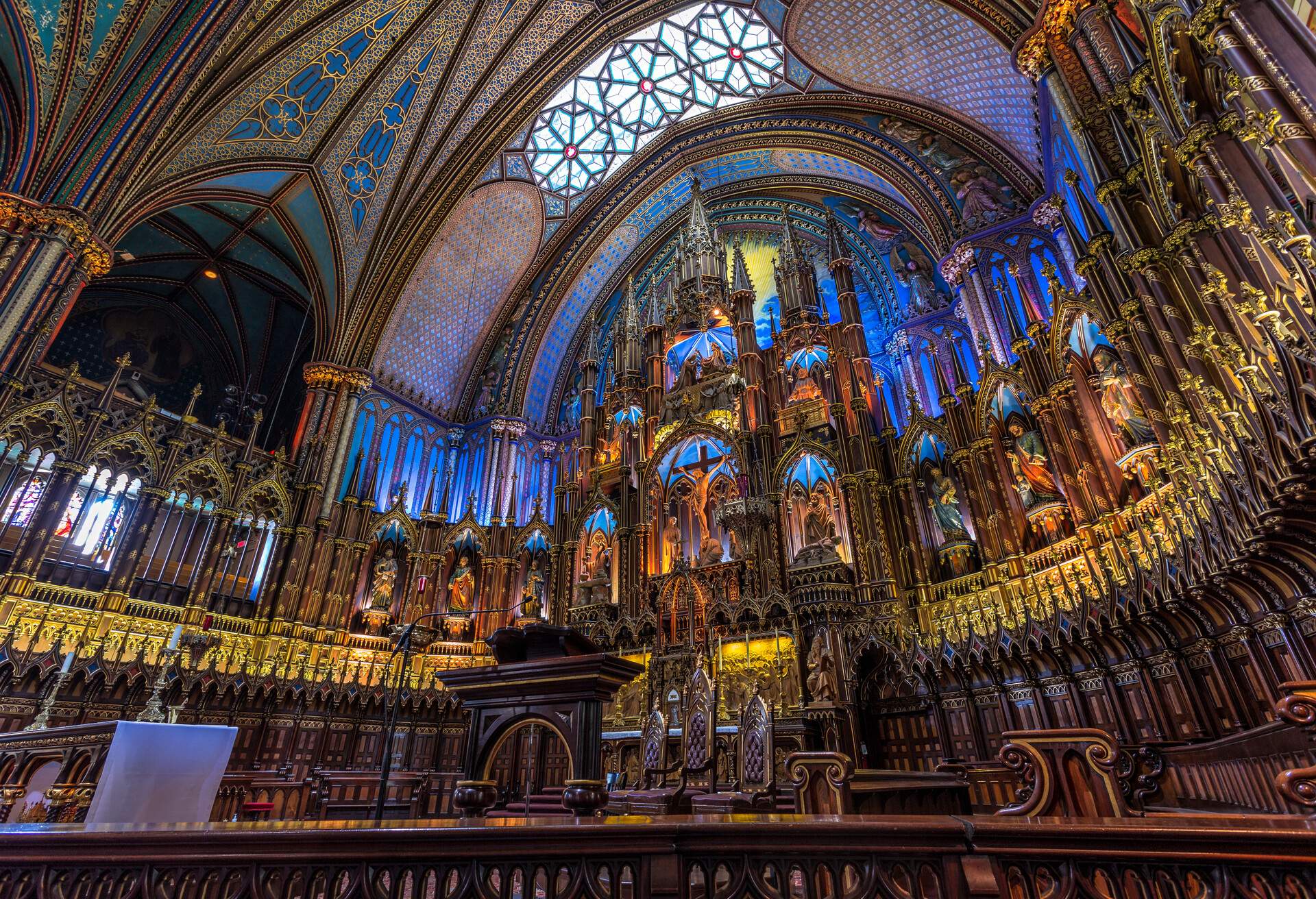 Interieur de la basilique Notre Dame de Montreal
