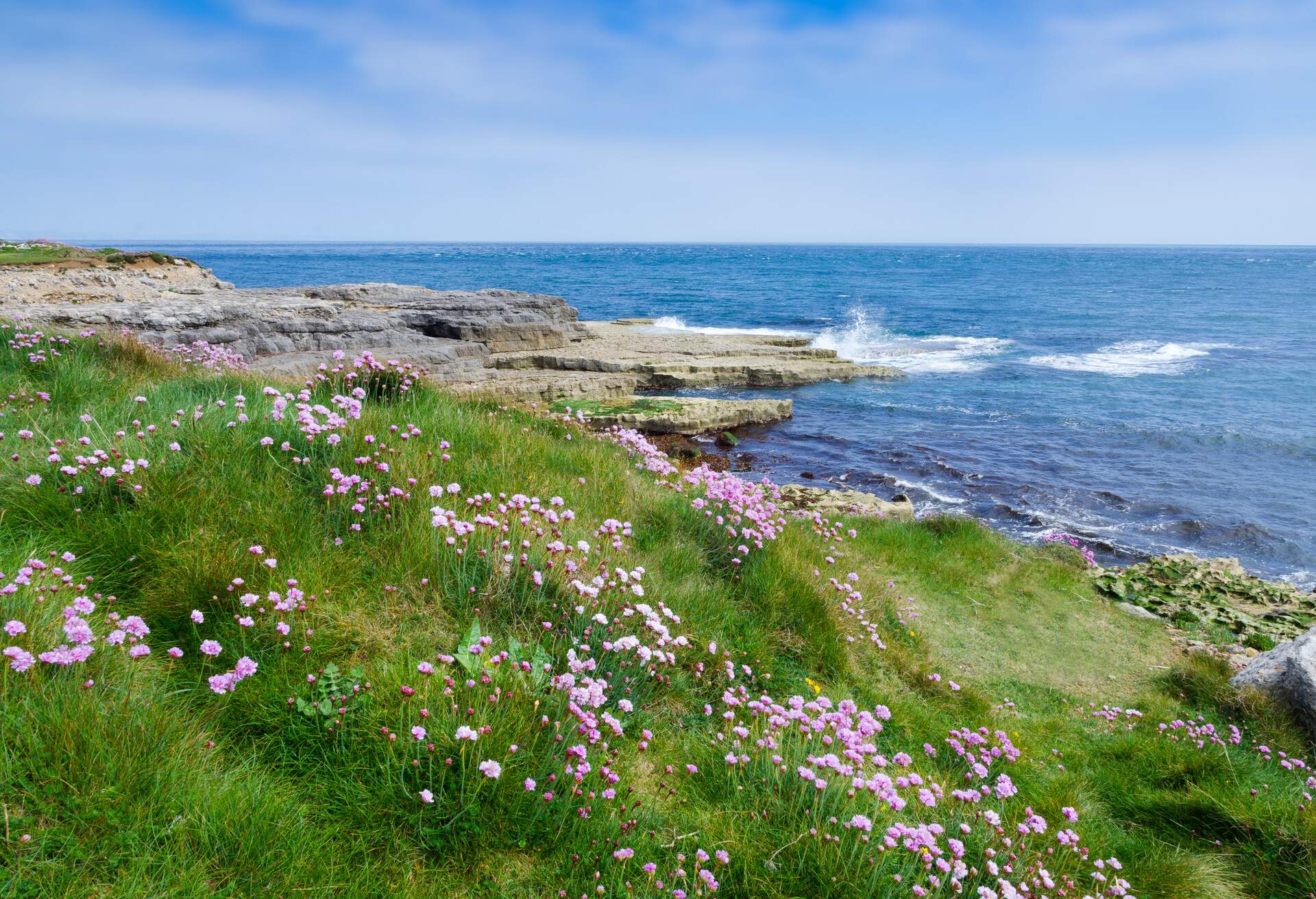 The Coast Of Isle Of Portland, Jurassic Coast, Dorset, UK In Spring Season