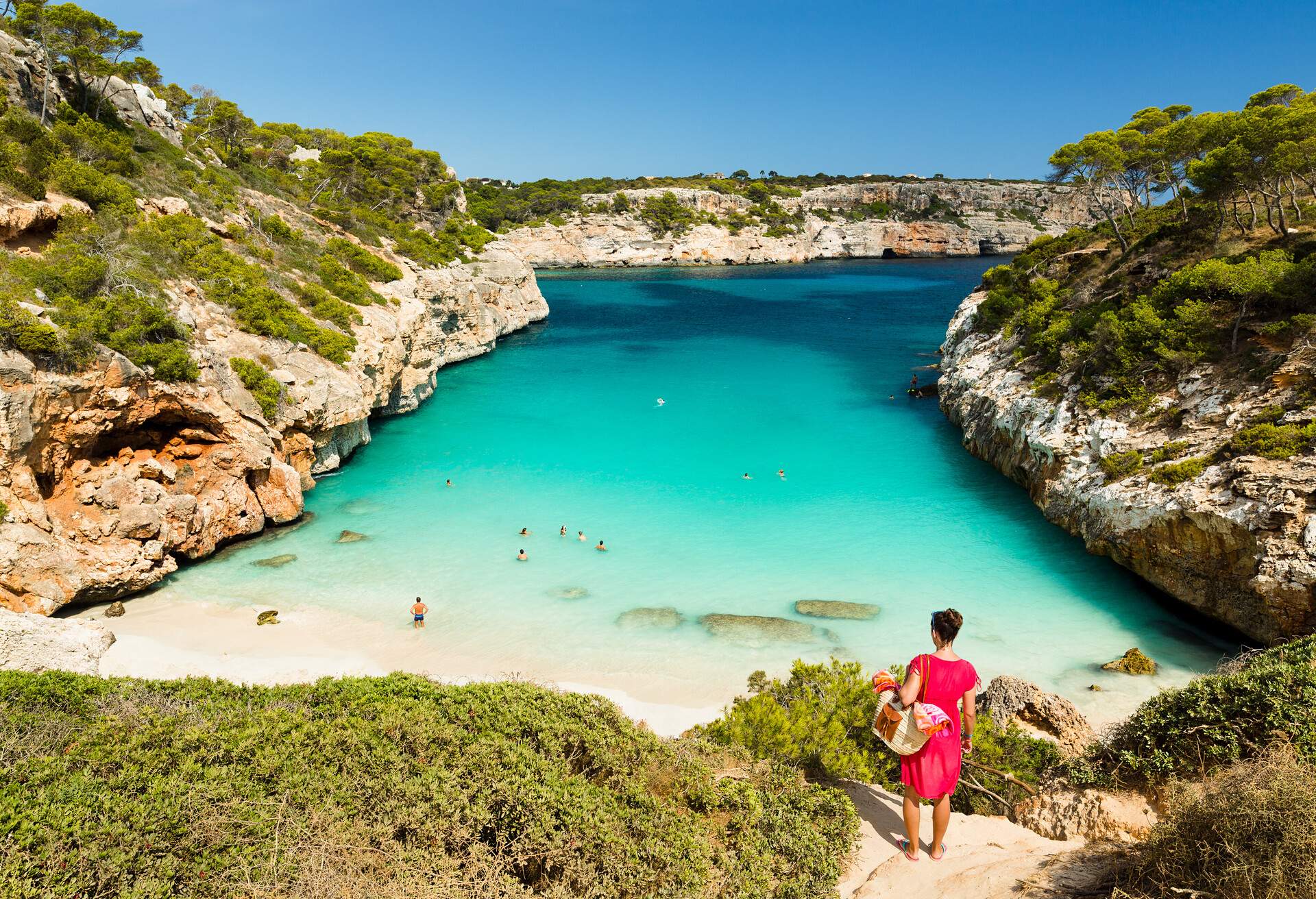 Calo des Moro, Mallorca. Spain. One of the most beautiful beaches in Mallorca. 