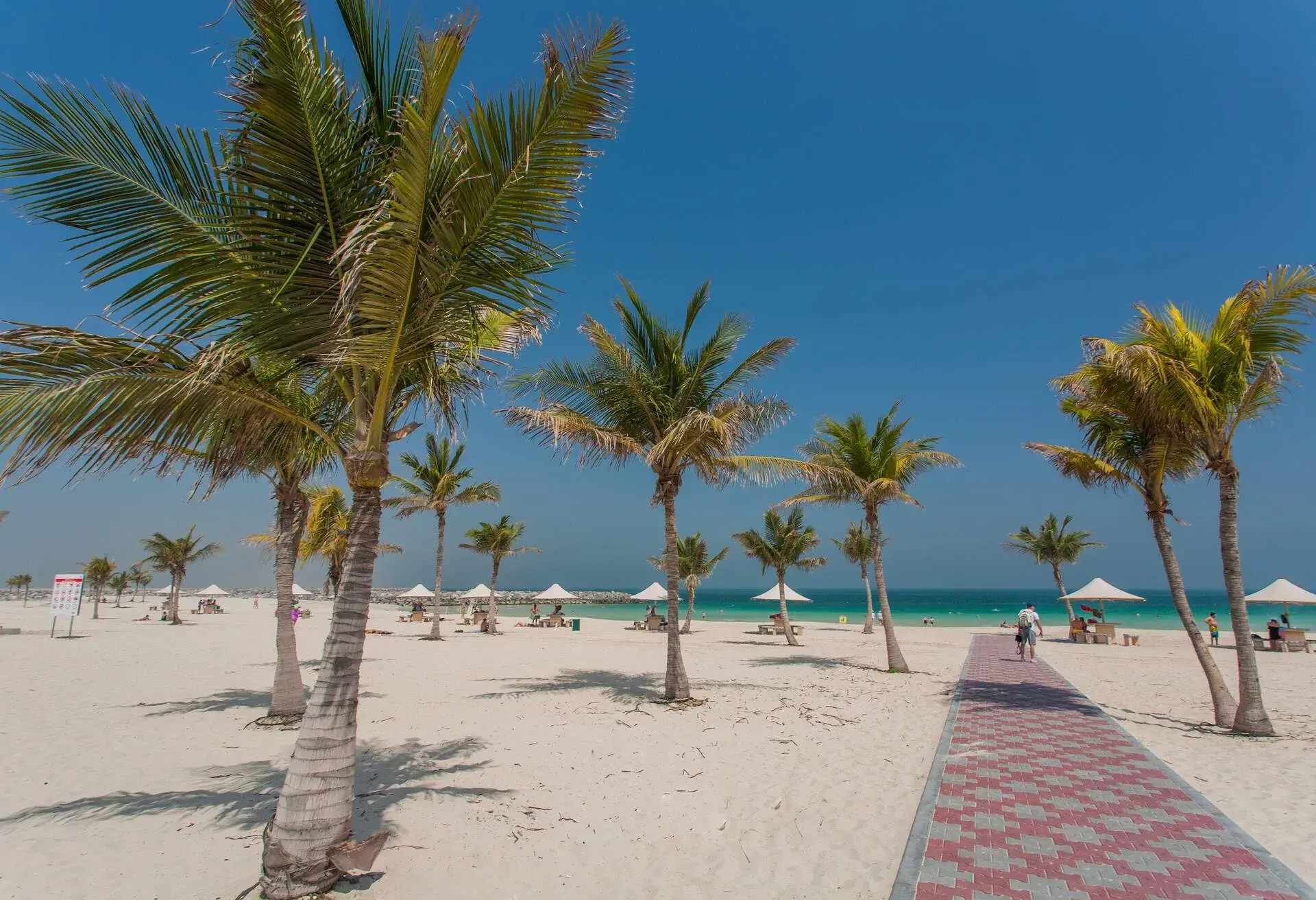 Al Mamzar Beach and Park. Panoramic view. United Arab Emirates; Shutterstock ID 1535860676