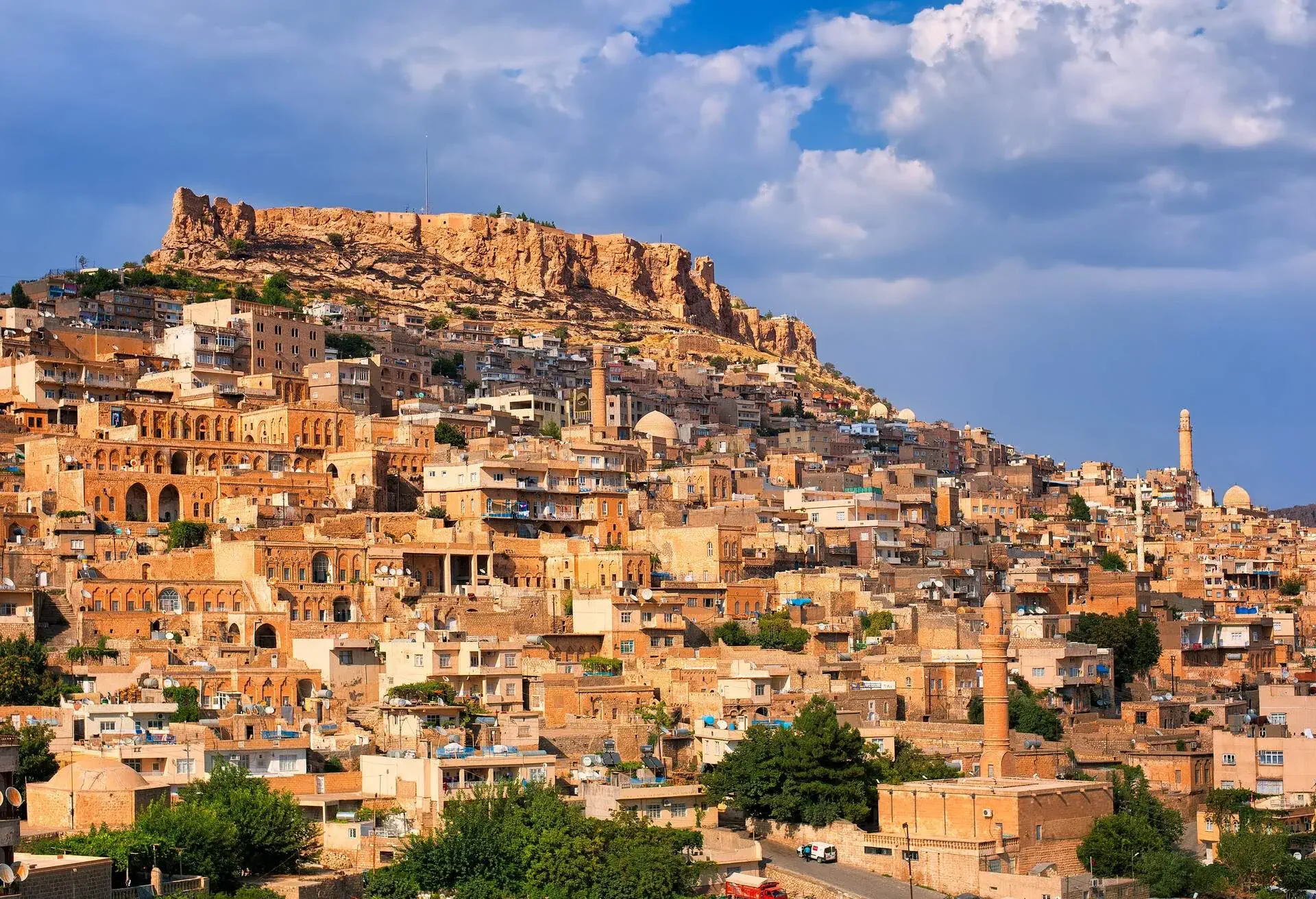 Mardin, a city in south Turkey on a rocky hill near the Tigris River, famous for its Artuqid architecture