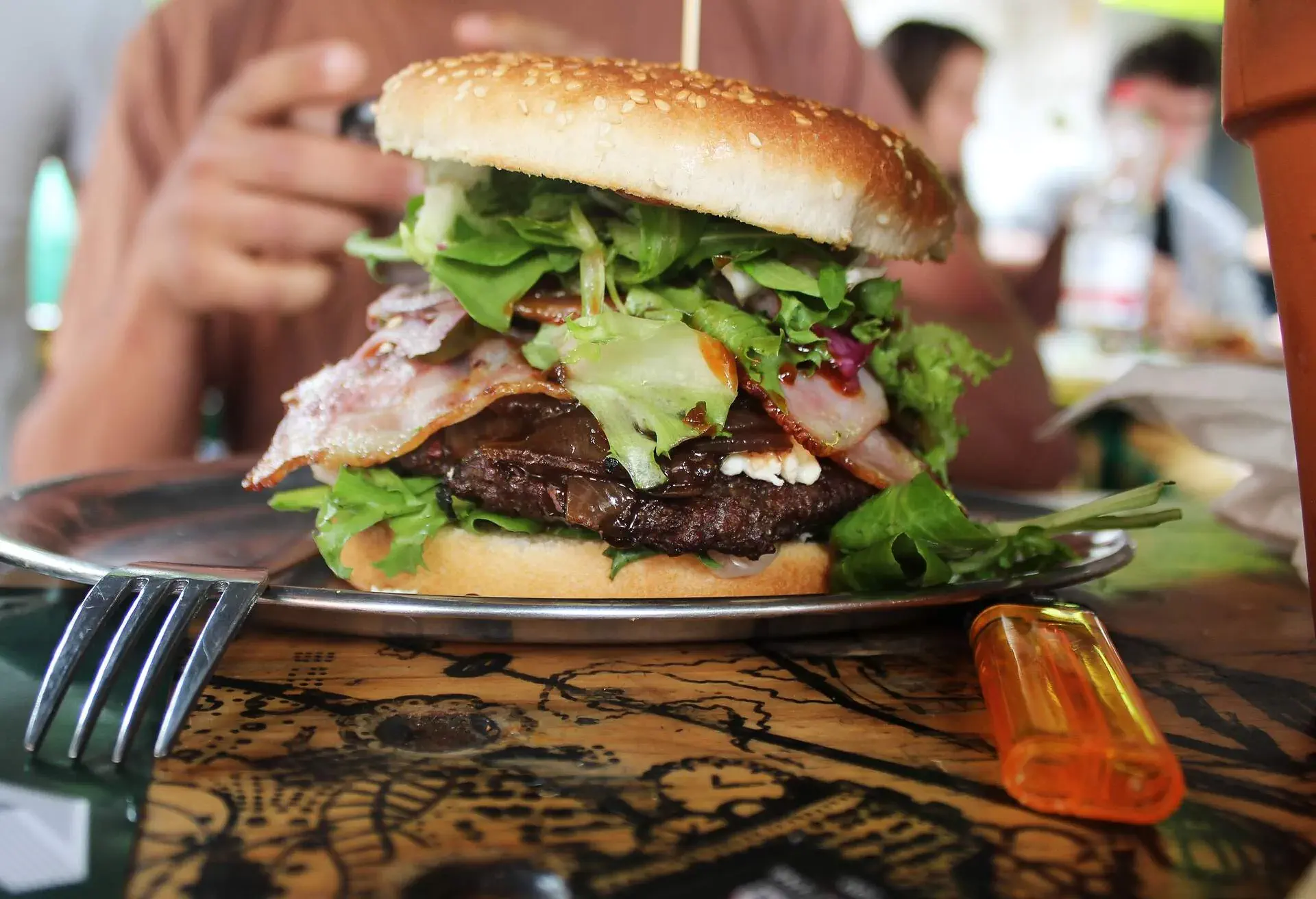 Fresh Hamburger. background