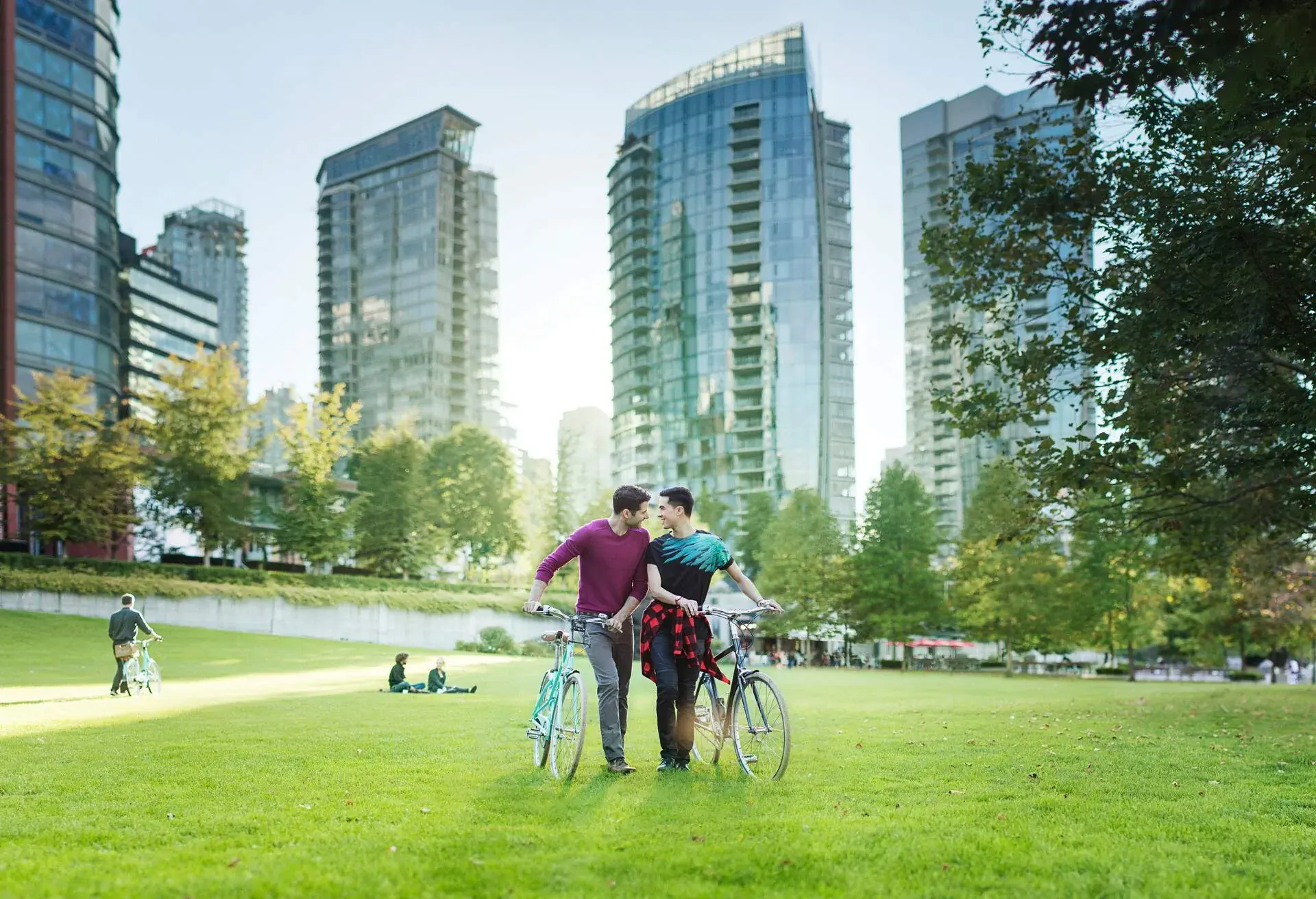 Gay bicyclists in Vancouver