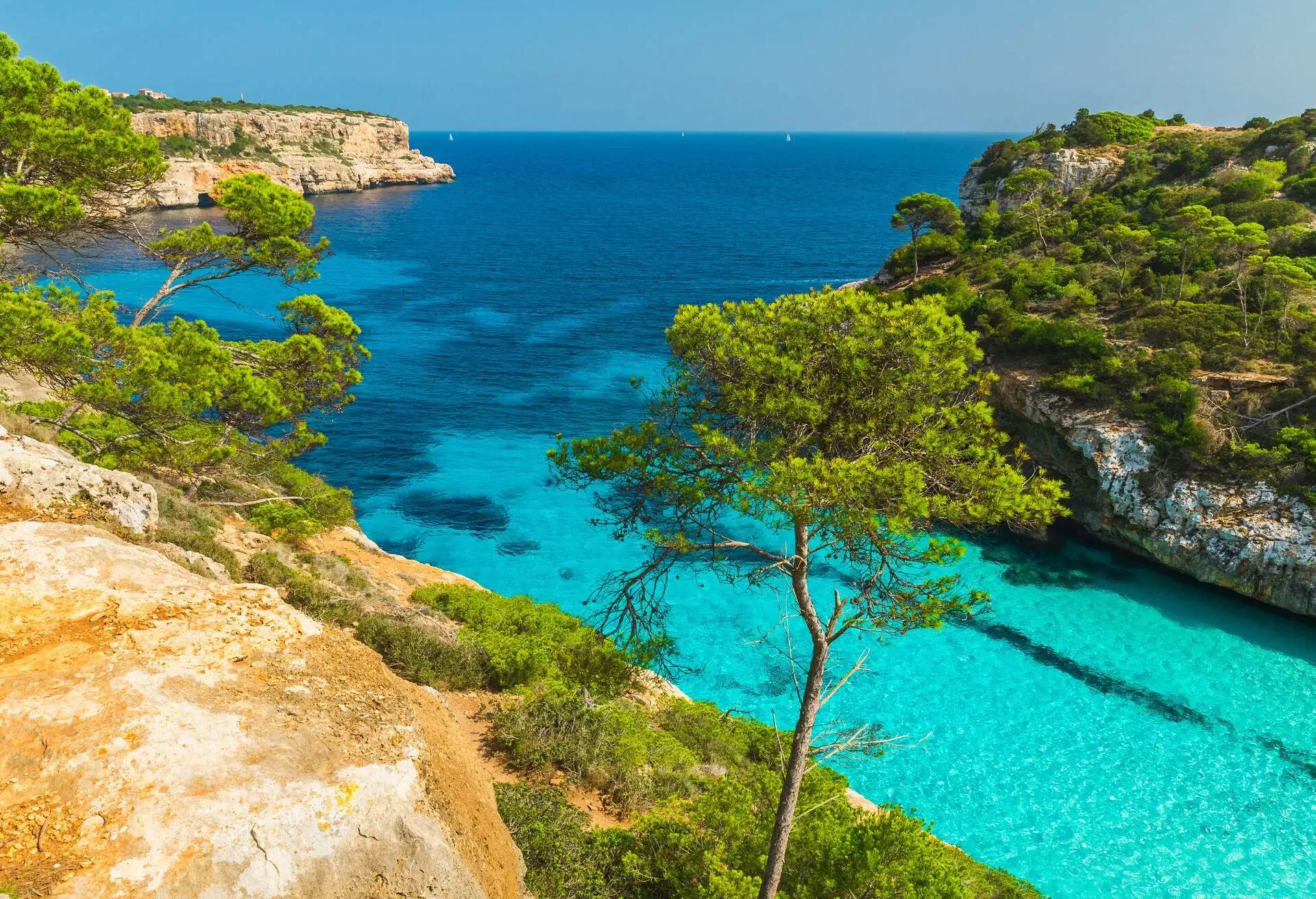 Beautiful beach Cala des Moro, Palma Mallorca, Spain, Balearic island