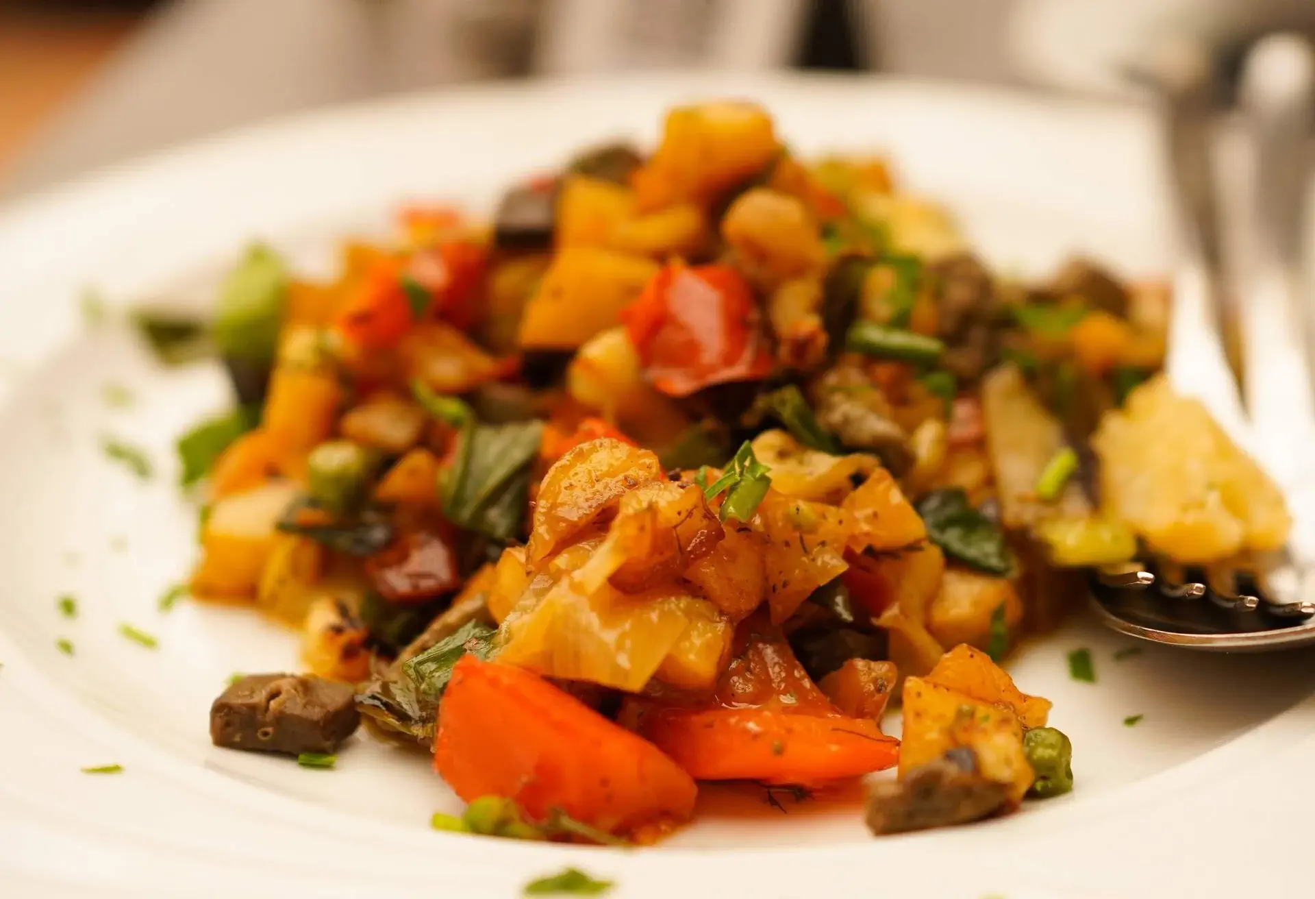 Frito mallorquín , tradicional plate in Mallorca, Spanish food