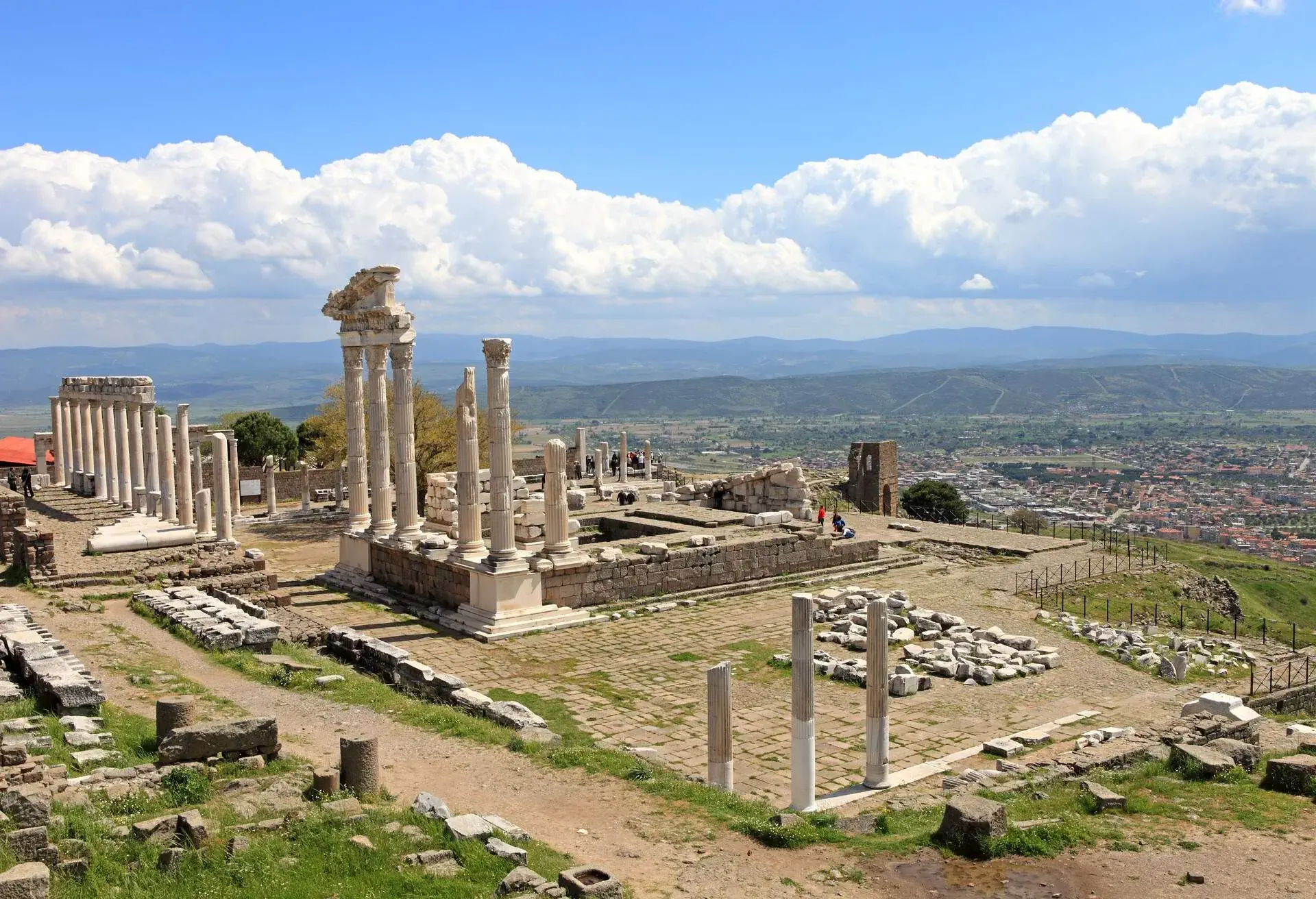 The ancient Temple of Trajan at Pergamos (Bergama)