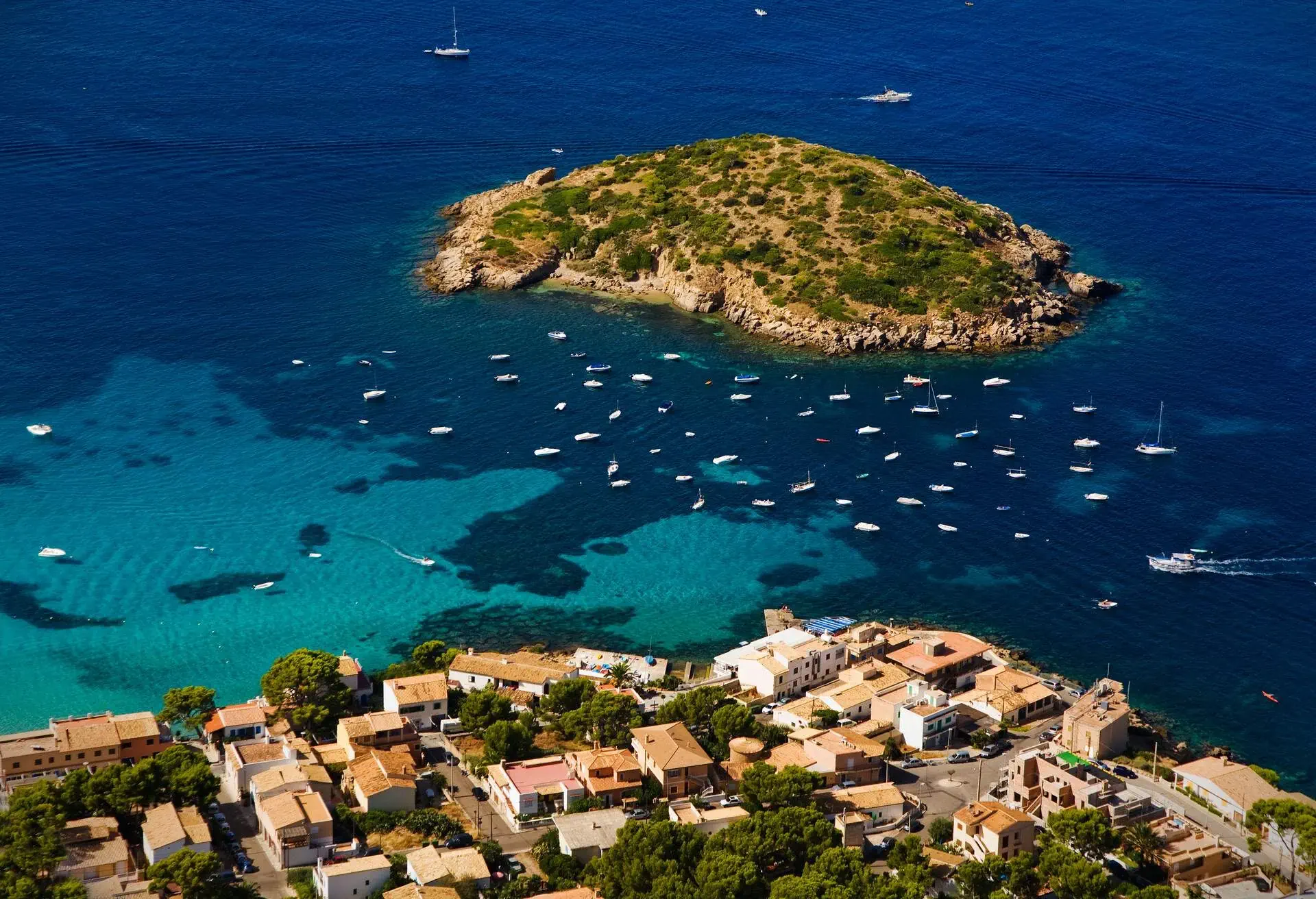 Sant Elm and Es Pantaleu island.Mallorca. Majorca. Baleares. Balearic Islands. Spain